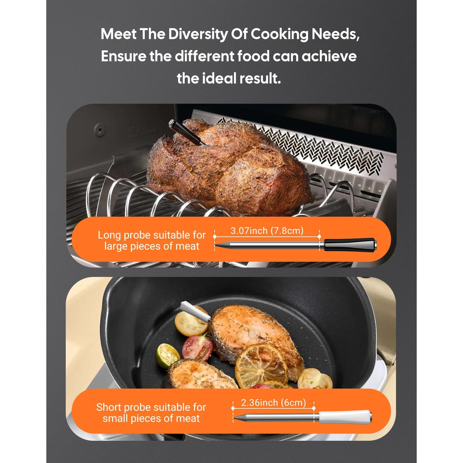 Termómetro de Carne Inalámbrico Fitflavor con Bluetooth y WiFi