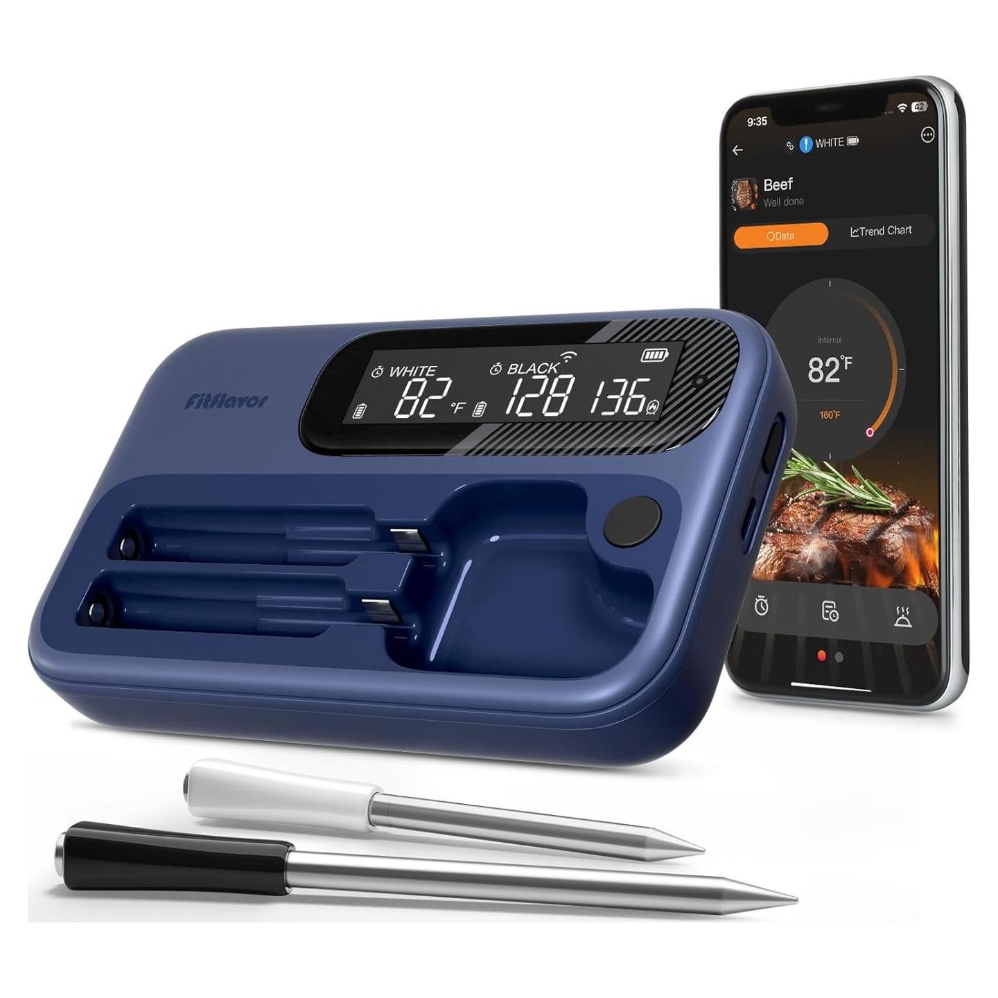 Termómetro de Carne Inalámbrico Fitflavor WiFi 5G Bluetooth