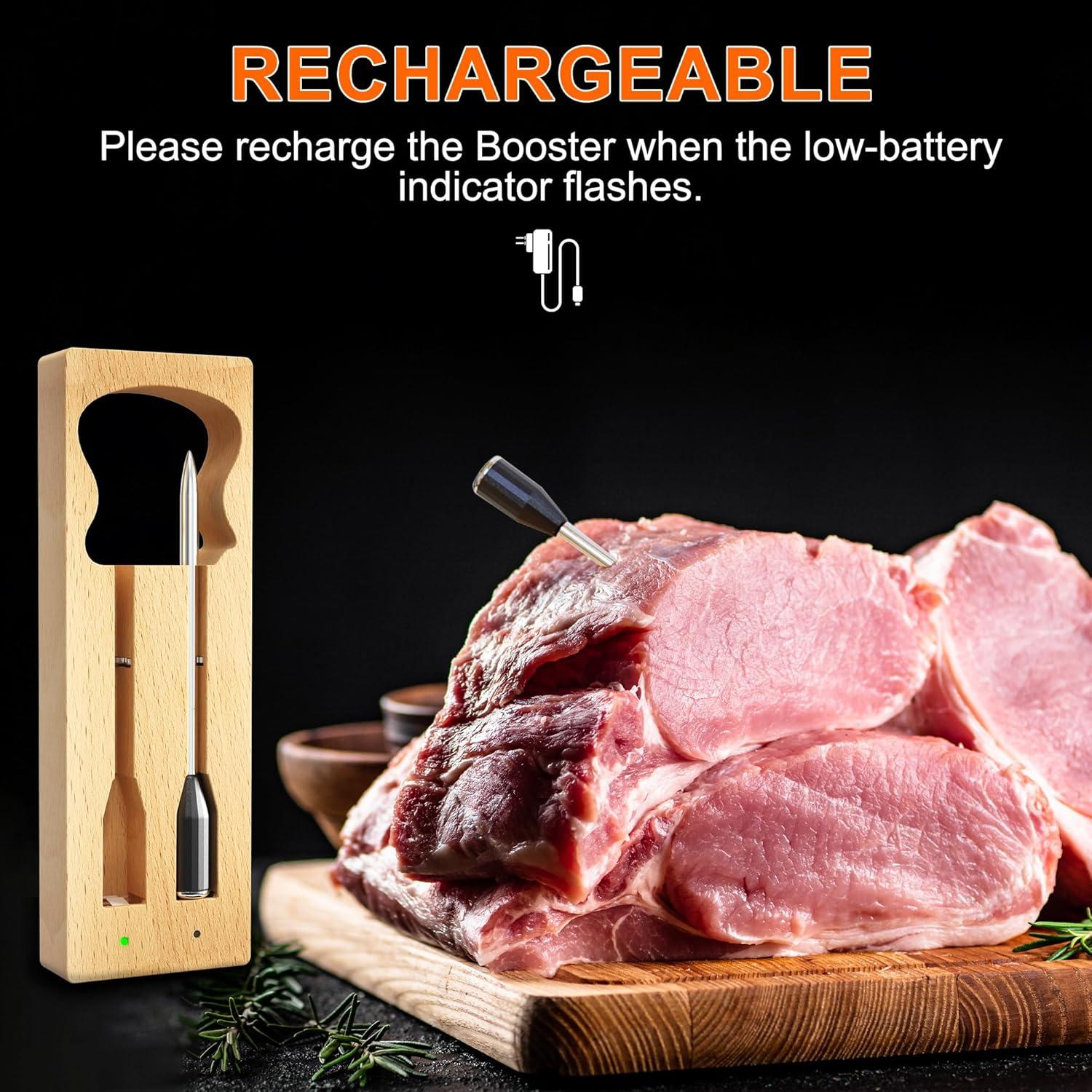 Termómetro de Carne Inalámbrico SLARY con App y 2 Sonas