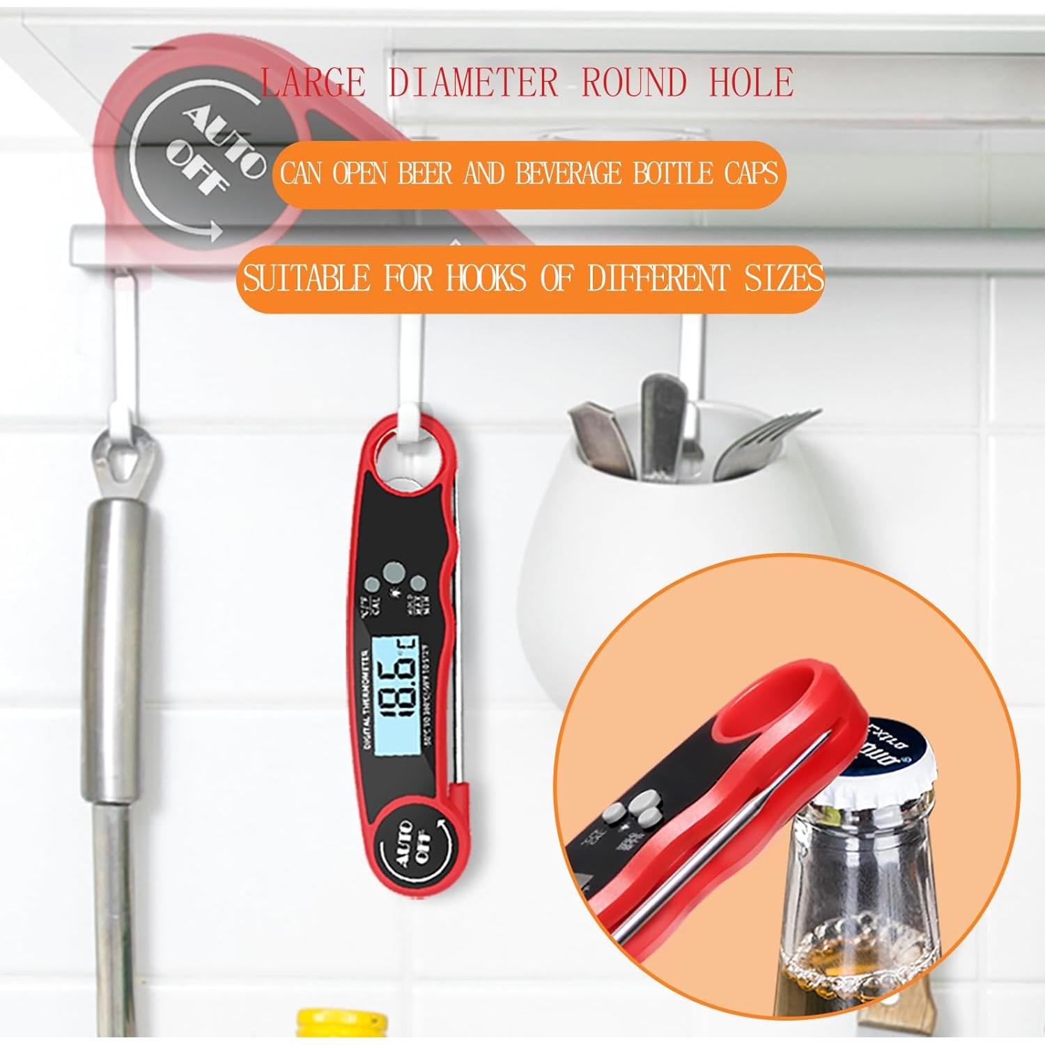 Termómetro Digital de Carne JDJM606 Impermeable con Luz de Fondo