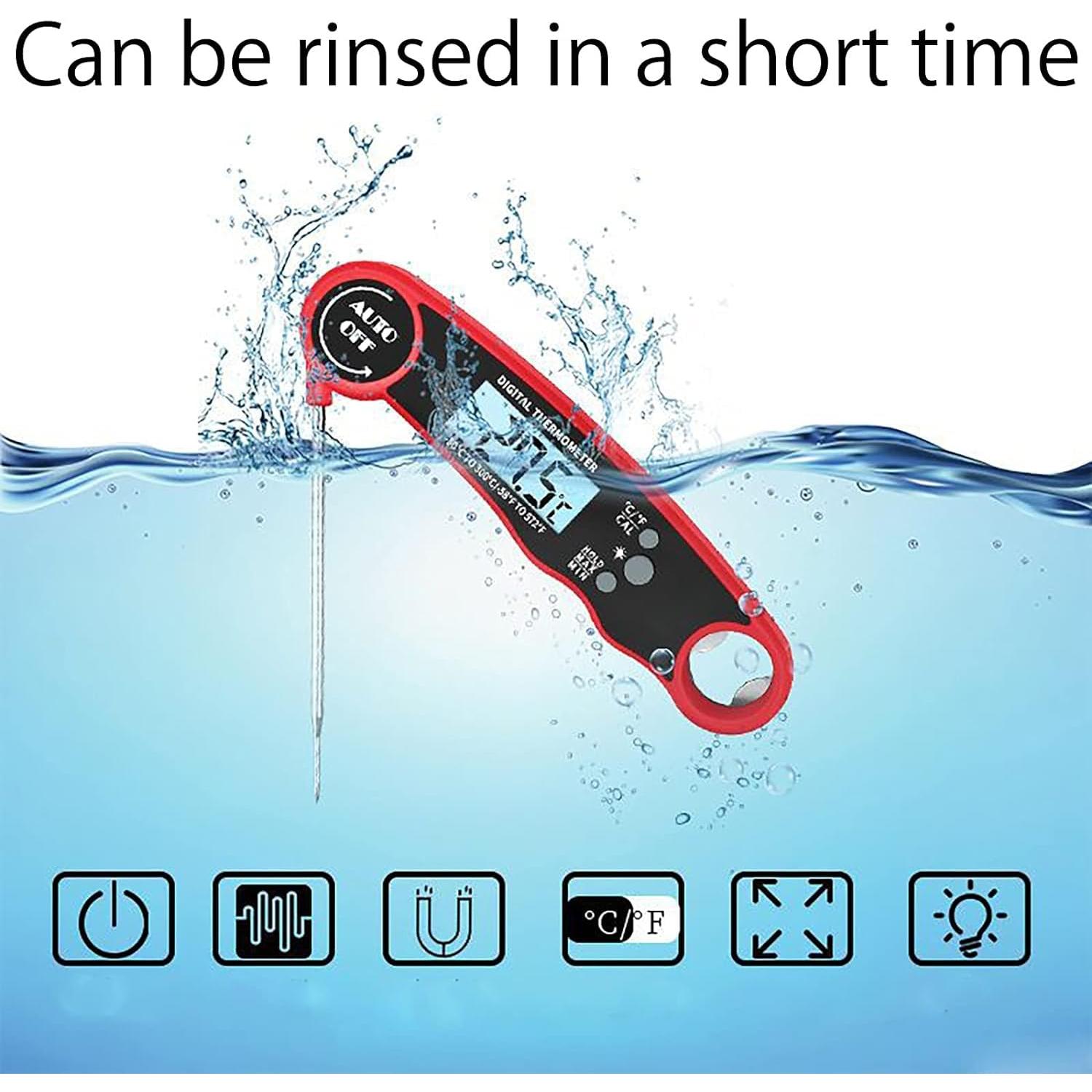 Termómetro Digital de Carne JDJM606 Impermeable con Luz de Fondo