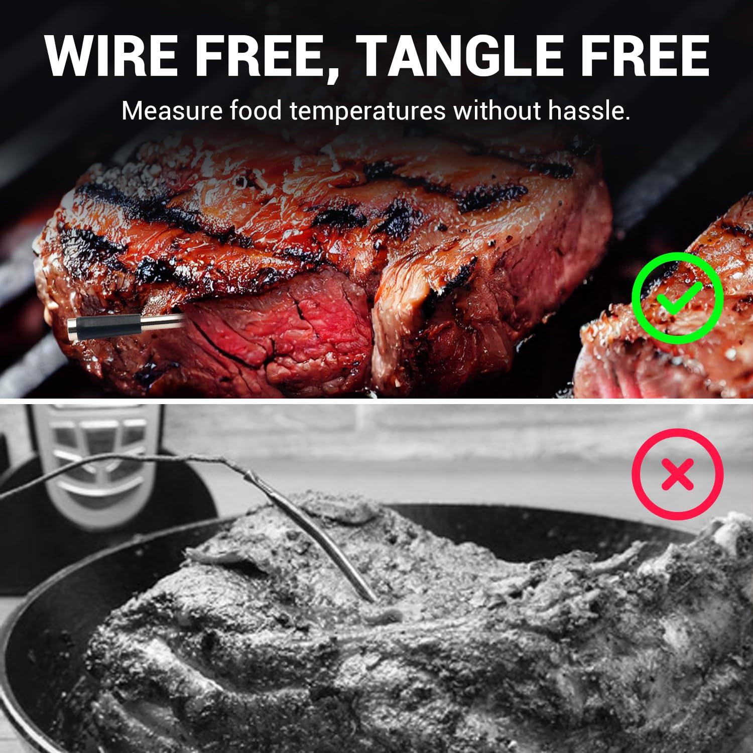 Termómetro de Carne Inalámbrico AiBBQLife con App Bluetooth 5.2