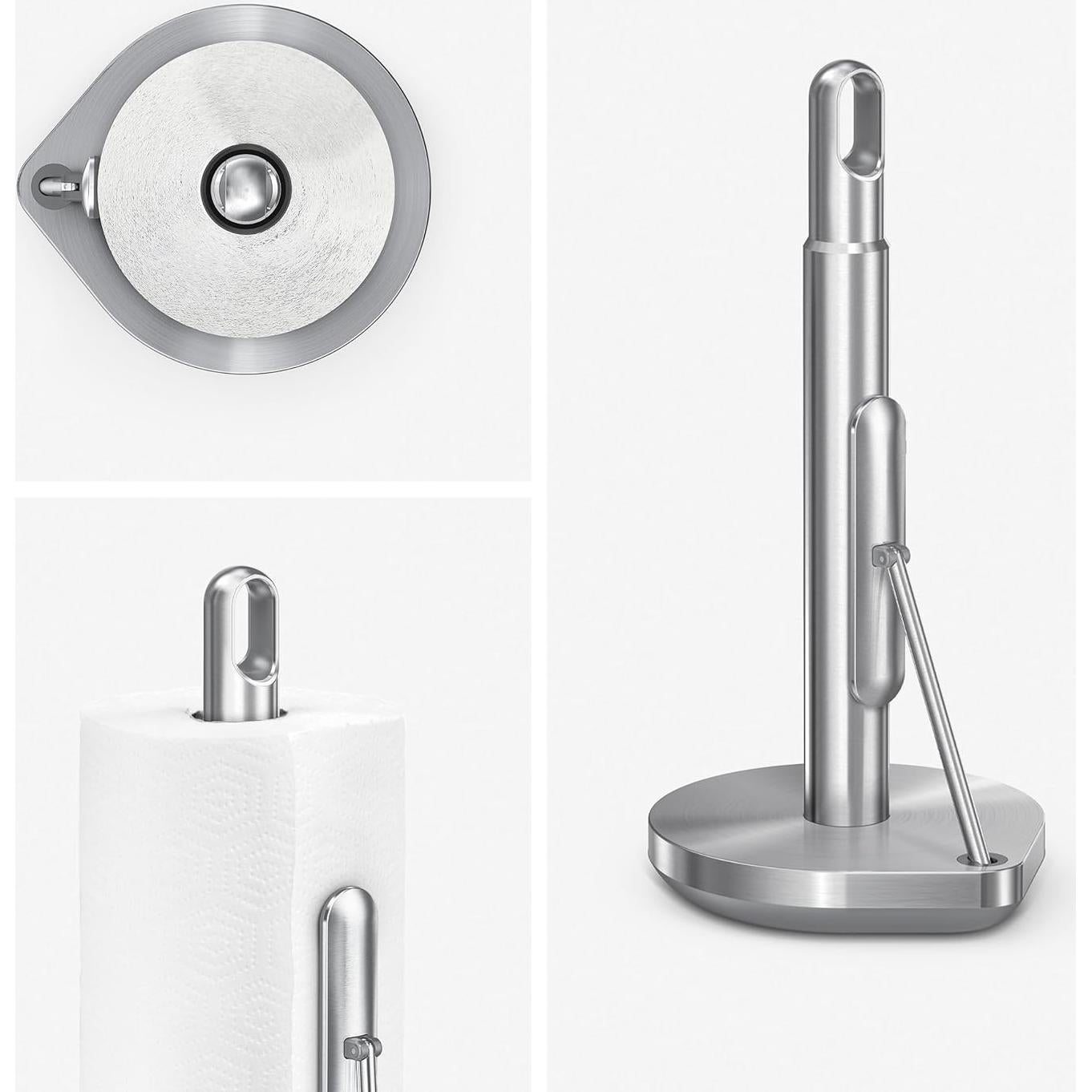 Dispensador de Jabón Líquido con Sensor Simplehuman 236 ml y Soporte de Toallas