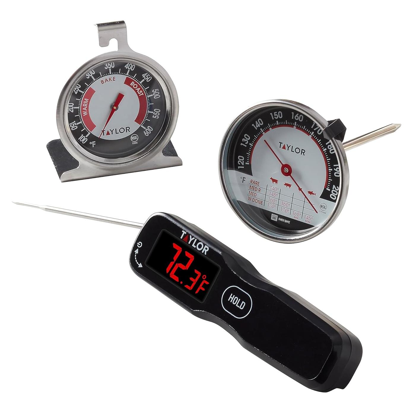 Juego de Termómetros de Cocina Taylor 3 Piezas Digital y Analógico