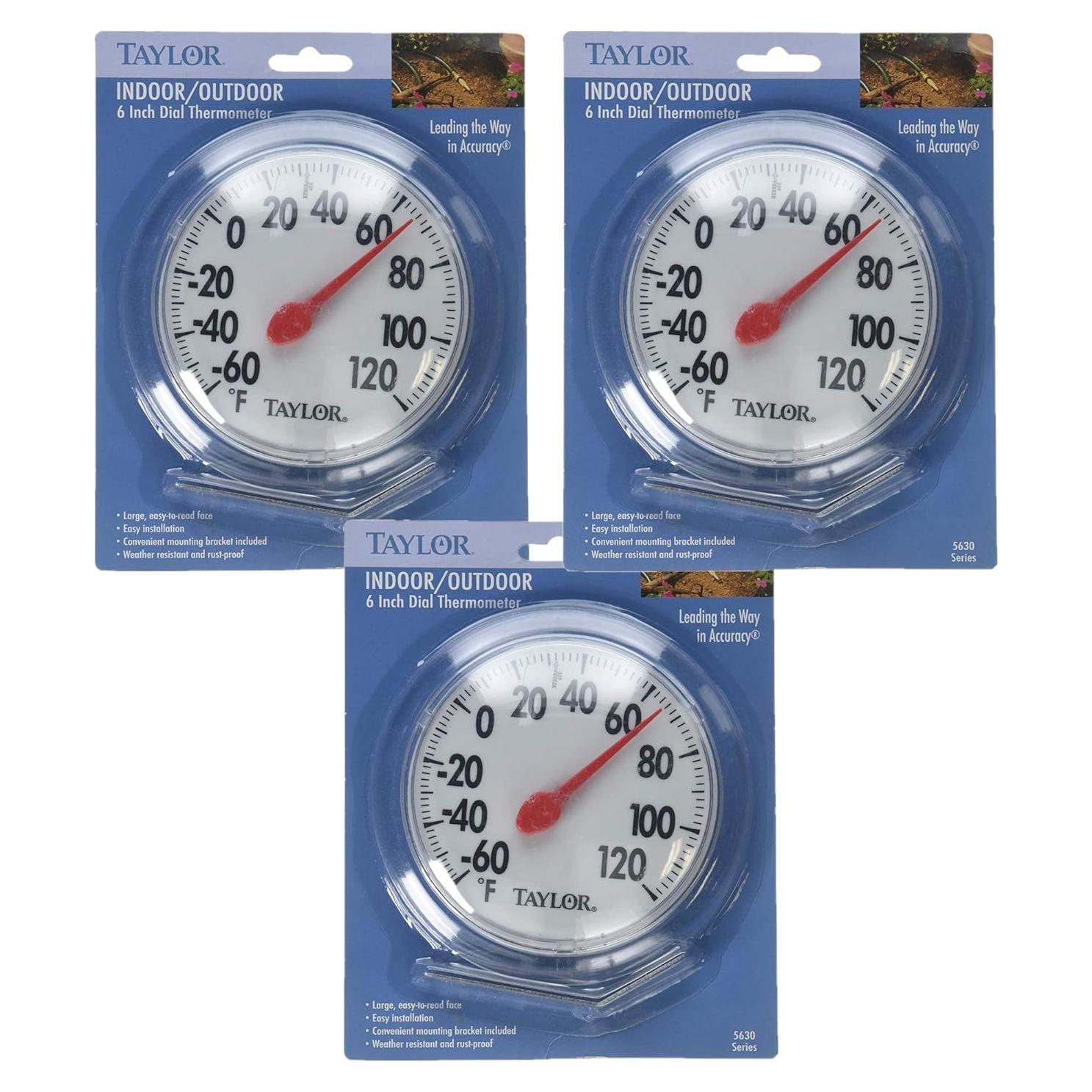 Termómetro de Dial Taylor Precision 5630 Paquete de 3
