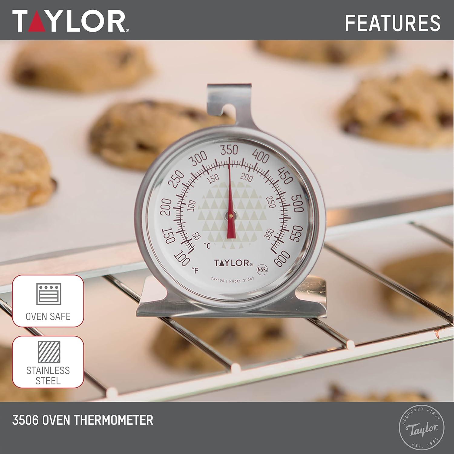 Termómetro de horno analógico Taylor 3506 2.5" acero inoxidable