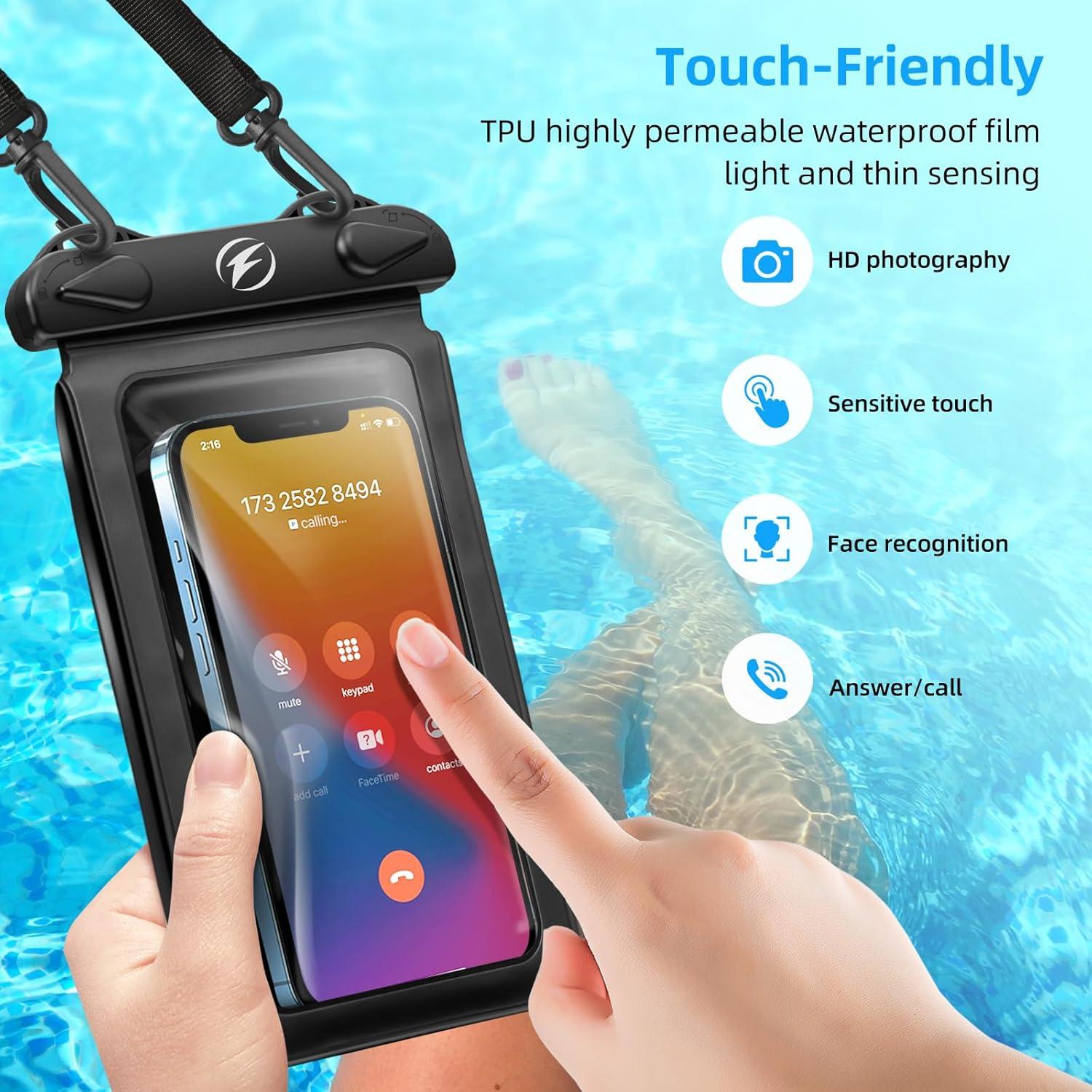 Funda de teléfono impermeable FONKEN 2 en 1 IPX8 21.34 cm