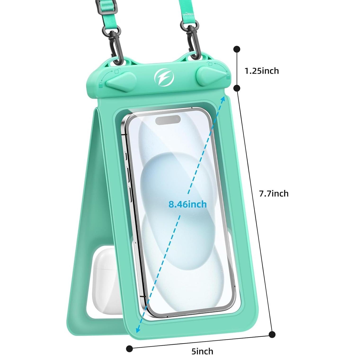 Funda de teléfono impermeable FONKEN 2 en 1 IPX8 21.34 cm