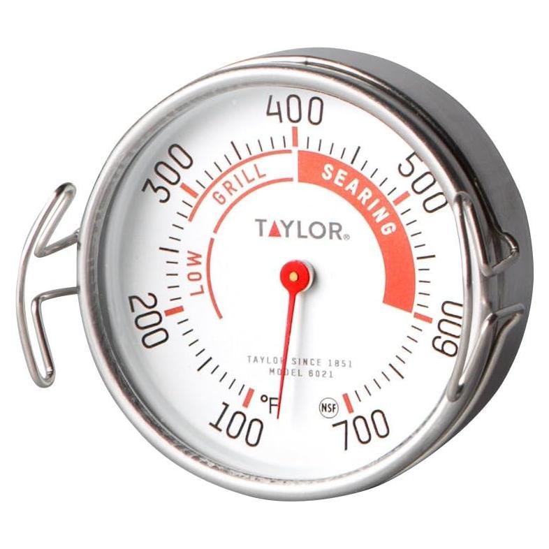 Termómetro de guí­a para parrilla Taylor 100-371°C acero inoxidable