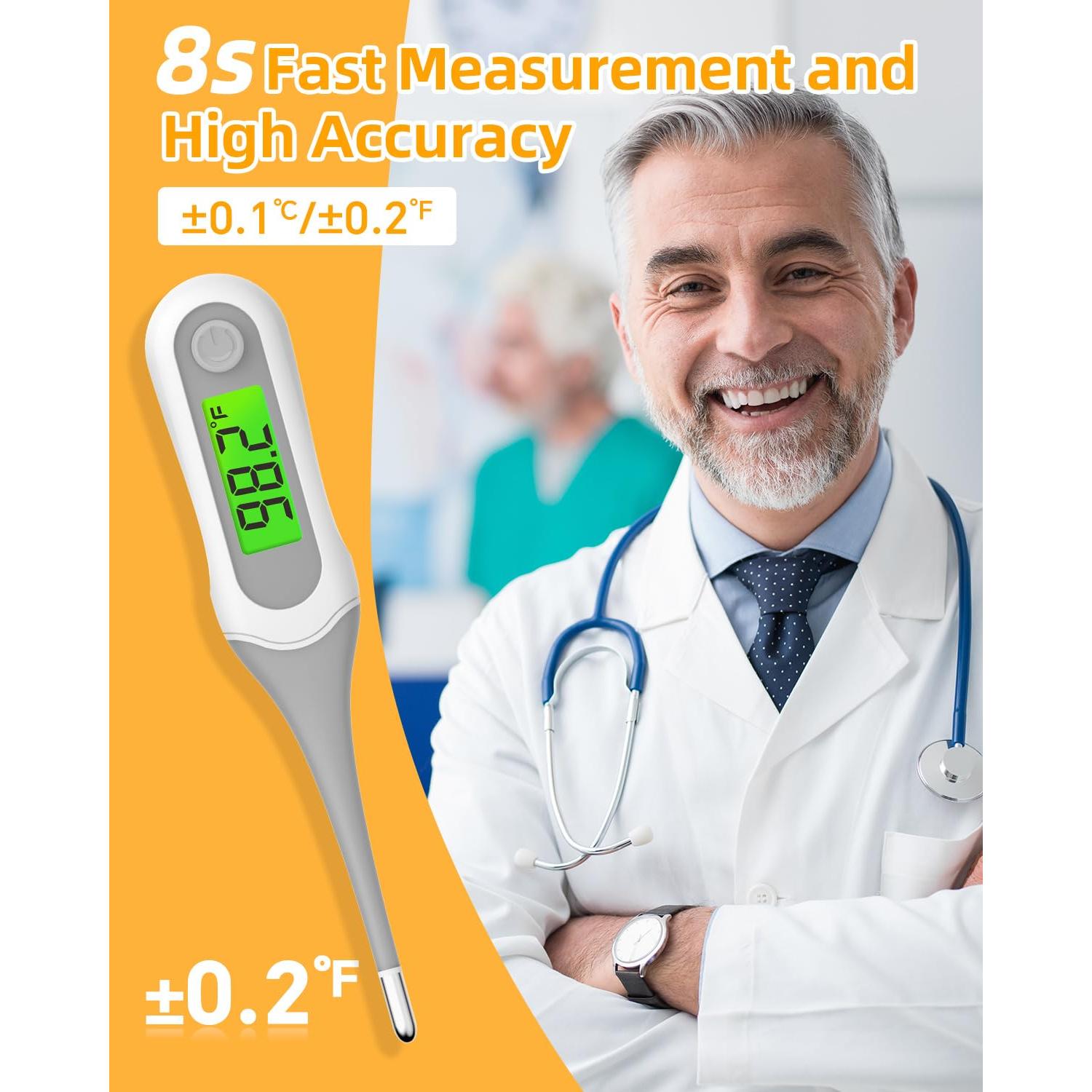 Termómetro Digital Oral Fiemack 8 Segundos Punta Flexible