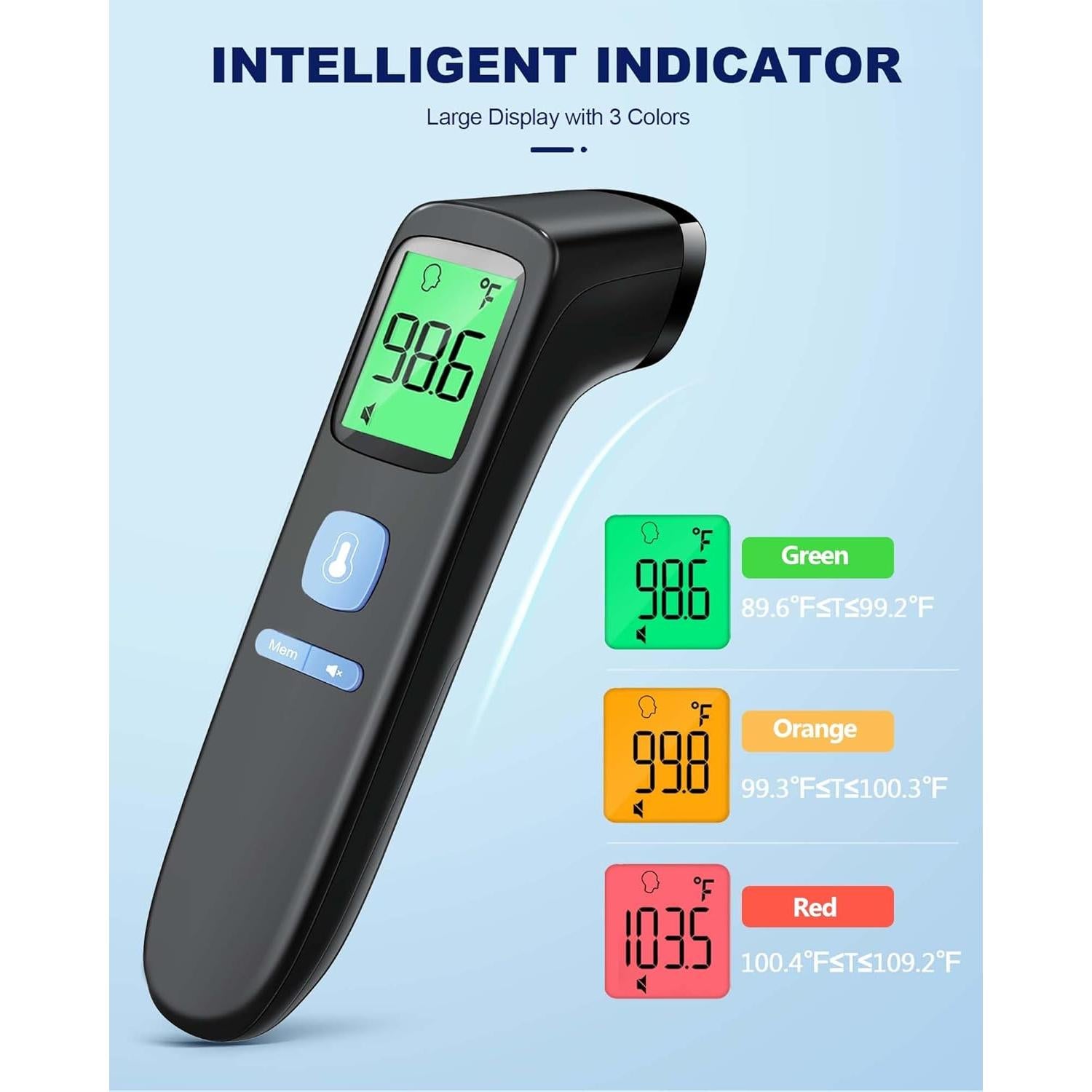 Termómetro Digital Infrarrojo ANMEATE FC-IR202 para Adultos y Niños