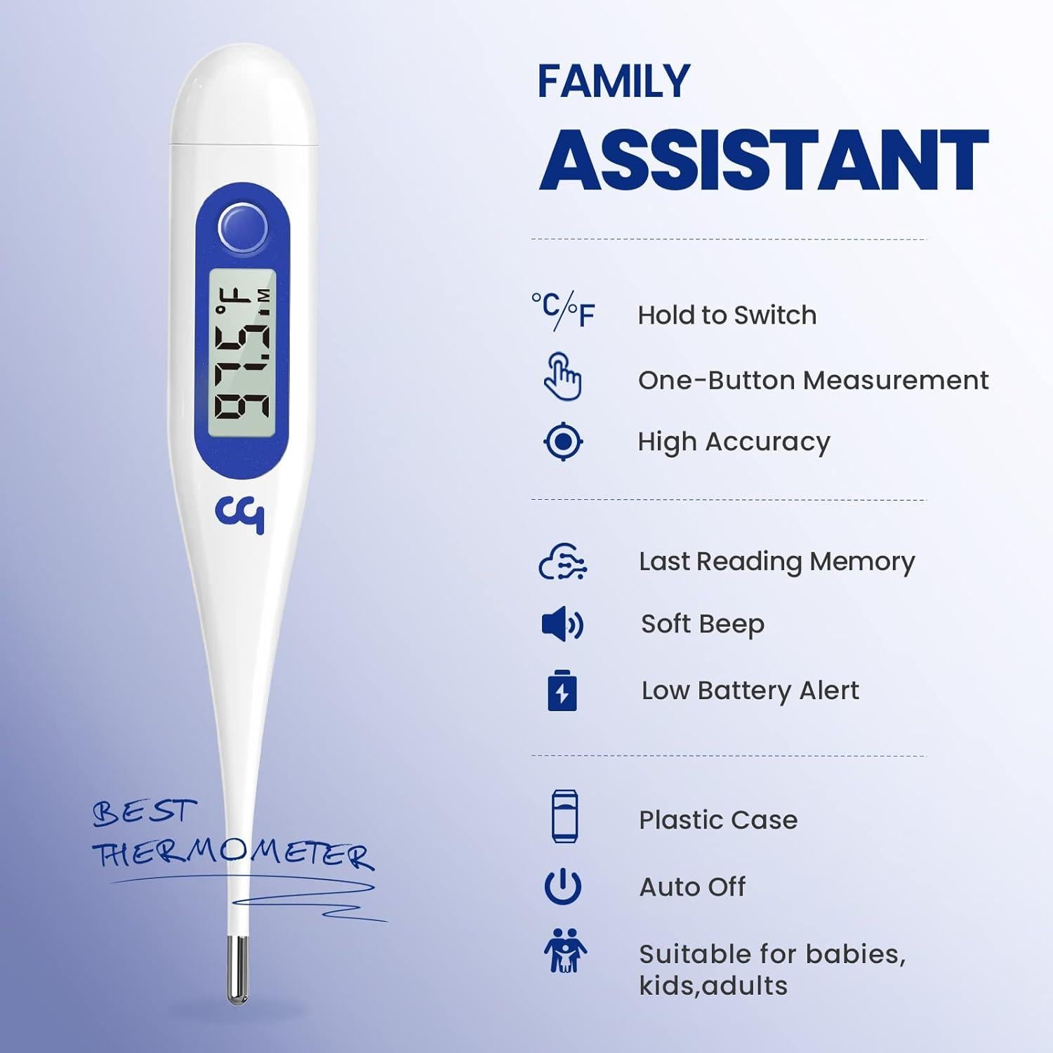 Termómetro Digital Femometer para Adultos y Niños - Azul