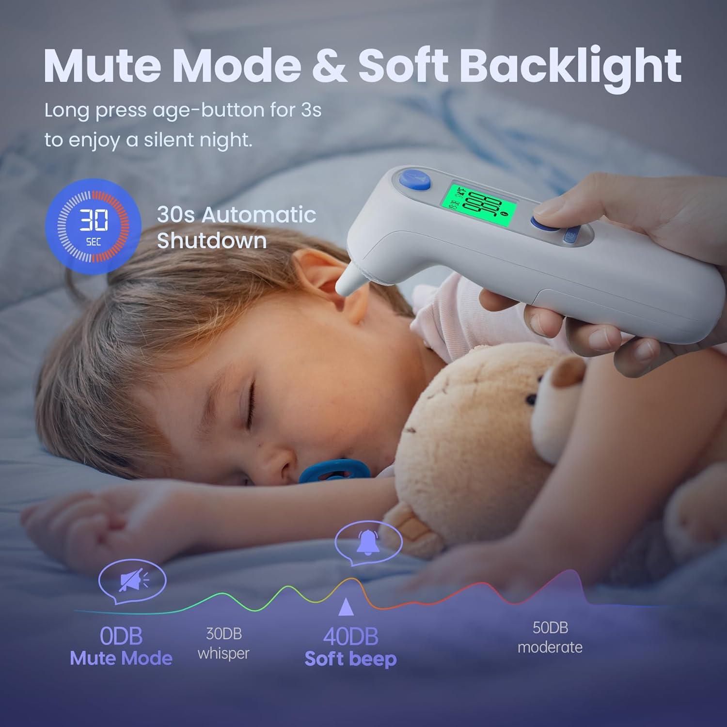 Termómetro Digital de Oído Viproud para Bebés y Adultos