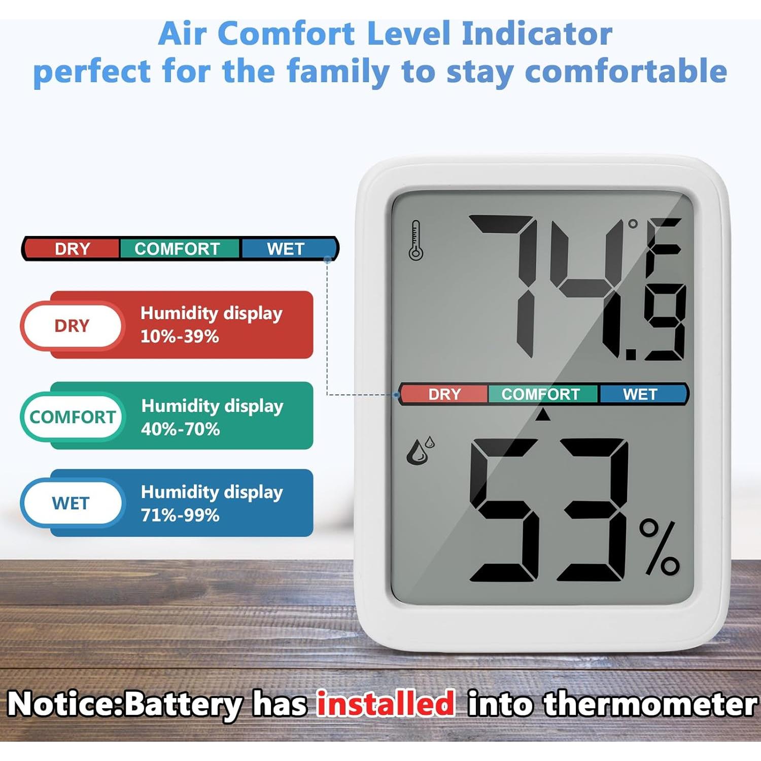 Termómetro Digital Higrómetro Shenzhen Anseny YZ6046 LCD 3.5"