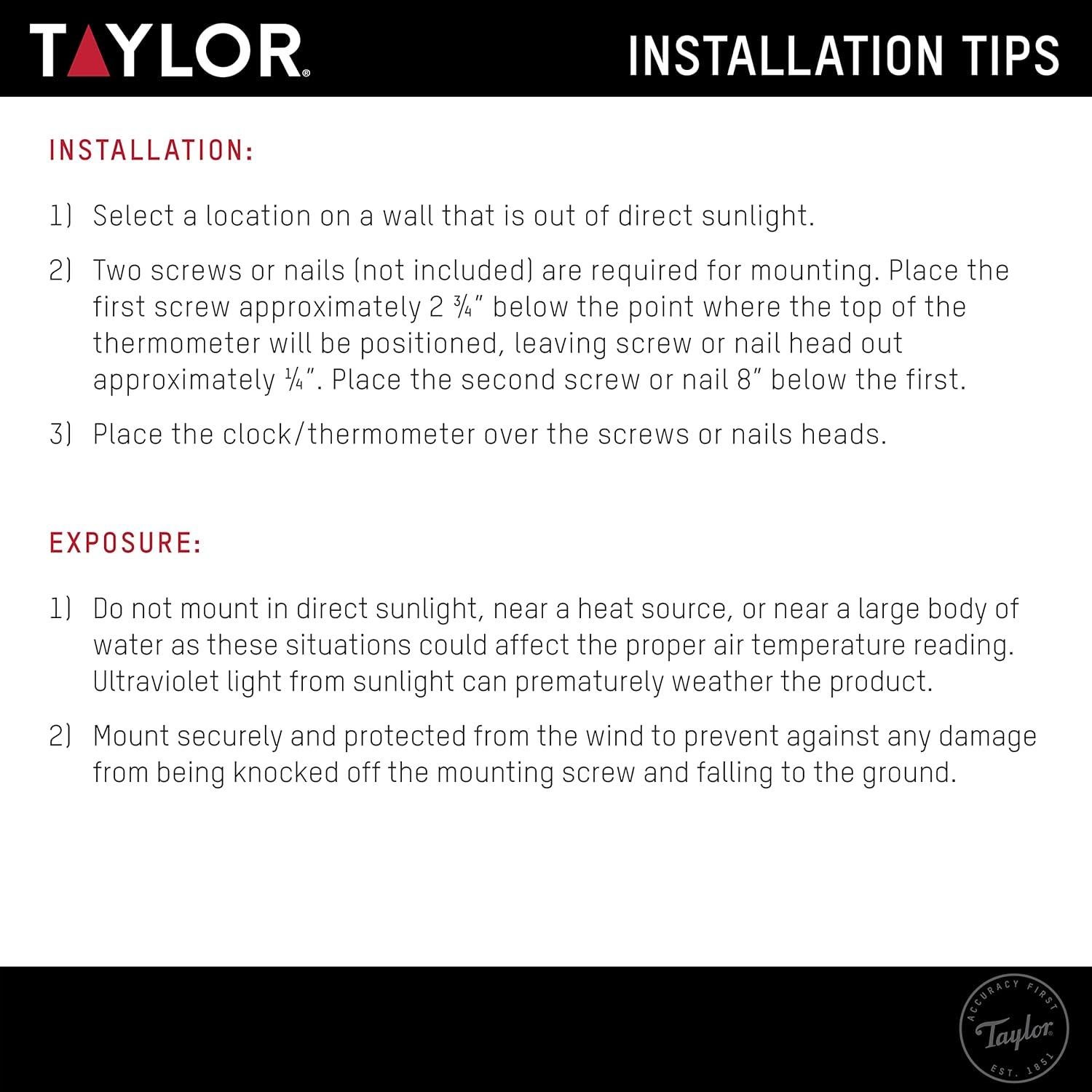 Reloj Termómetro de Resina Taylor 35.56 cm Multicolor