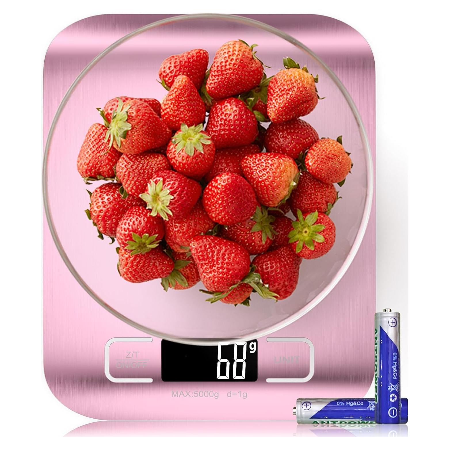 Balanza de Cocina Digital GeeRic 10kg Oro Rosa con Tara