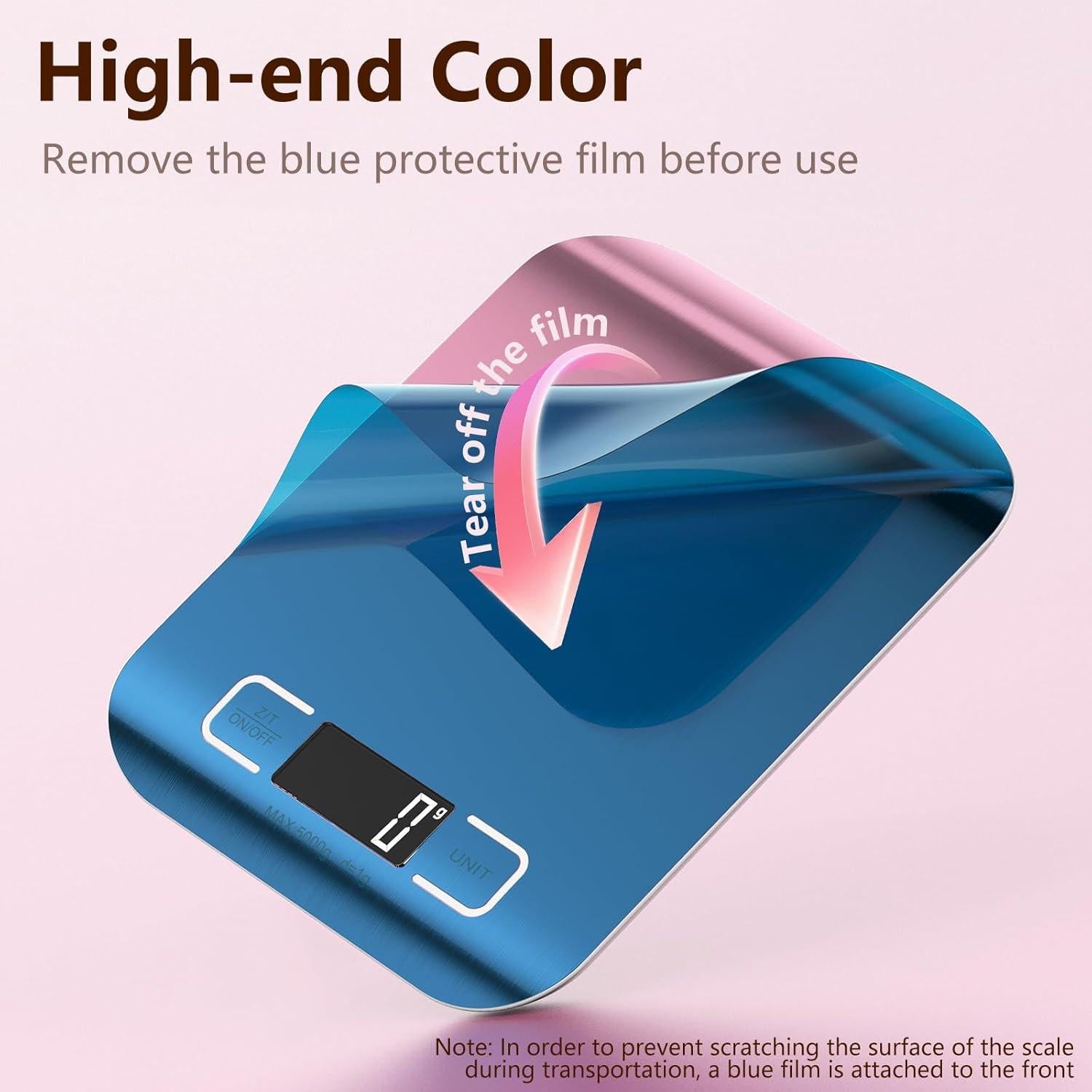 Balanza de Cocina Digital GeeRic 10kg Oro Rosa con Tara