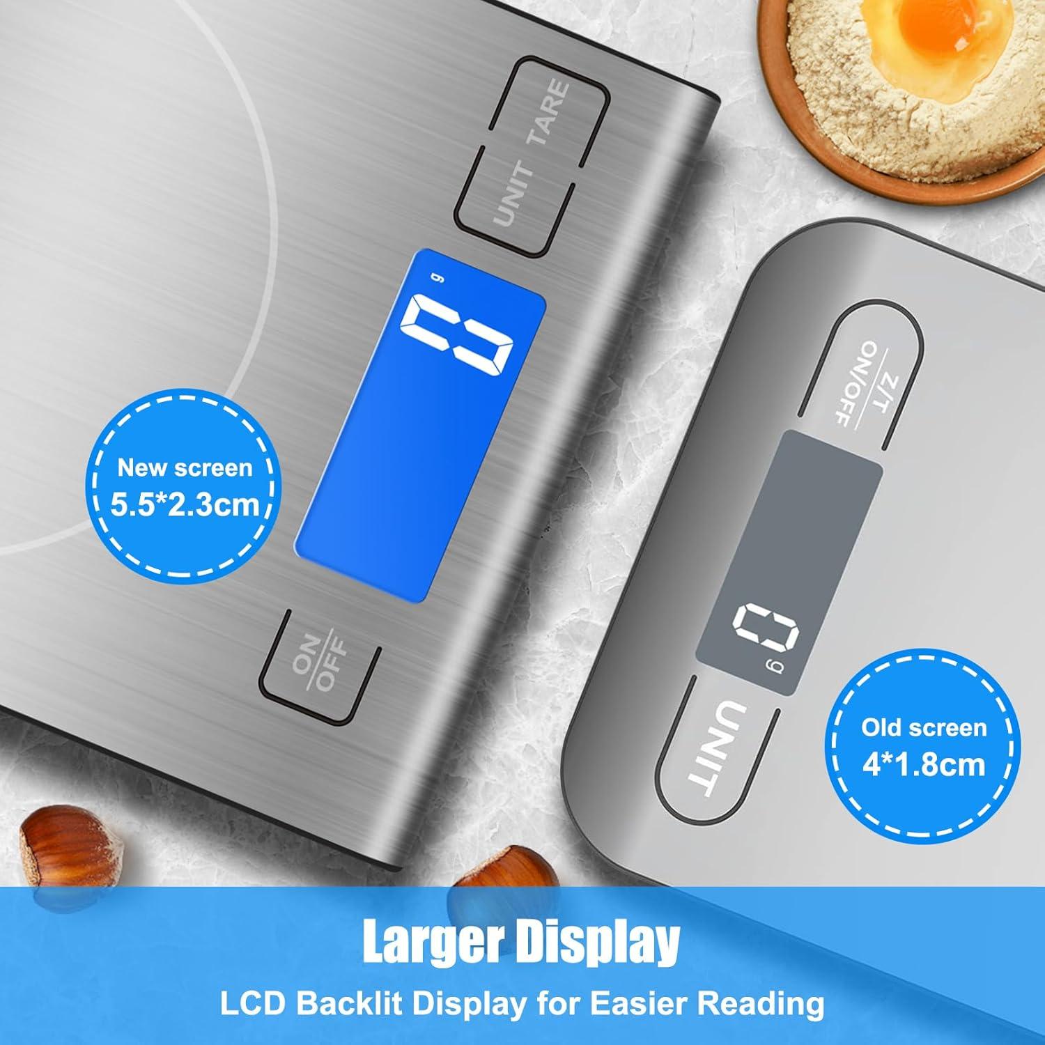 Balanza de Cocina Digital Diyife Acero Inoxidable 33lb 15kg