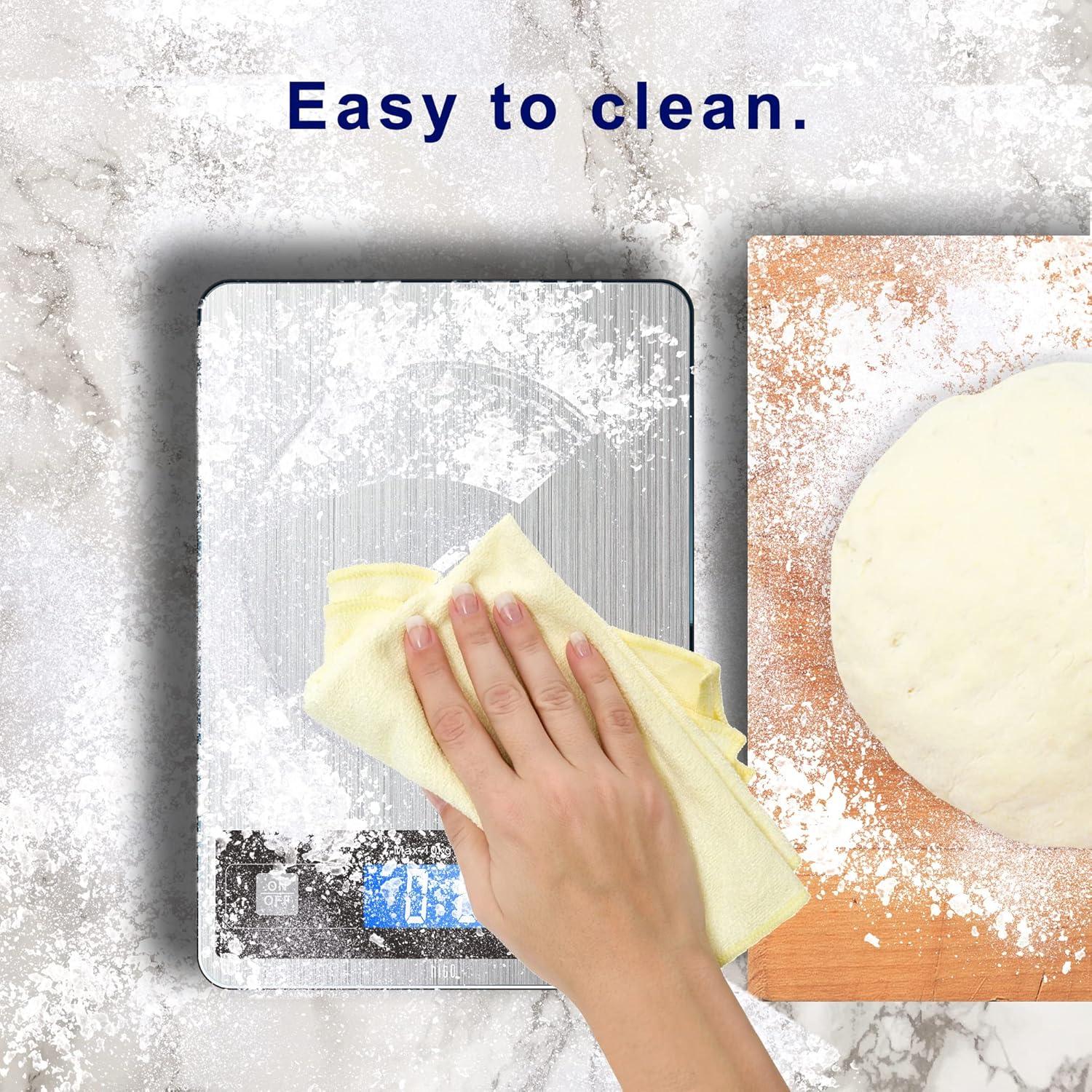 Balanza de Cocina Digital Hito 10kg Precisión 1g Acero Inoxidable