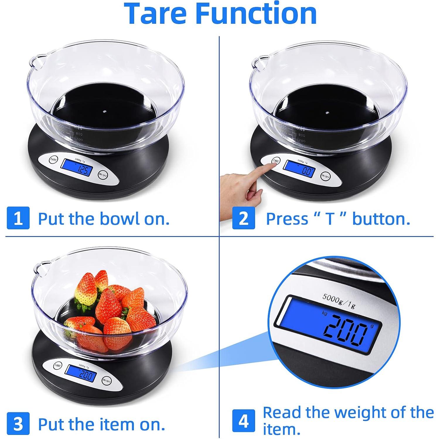 Balanza Digital de Cocina THINKSCALE 5000g Alta Precisión