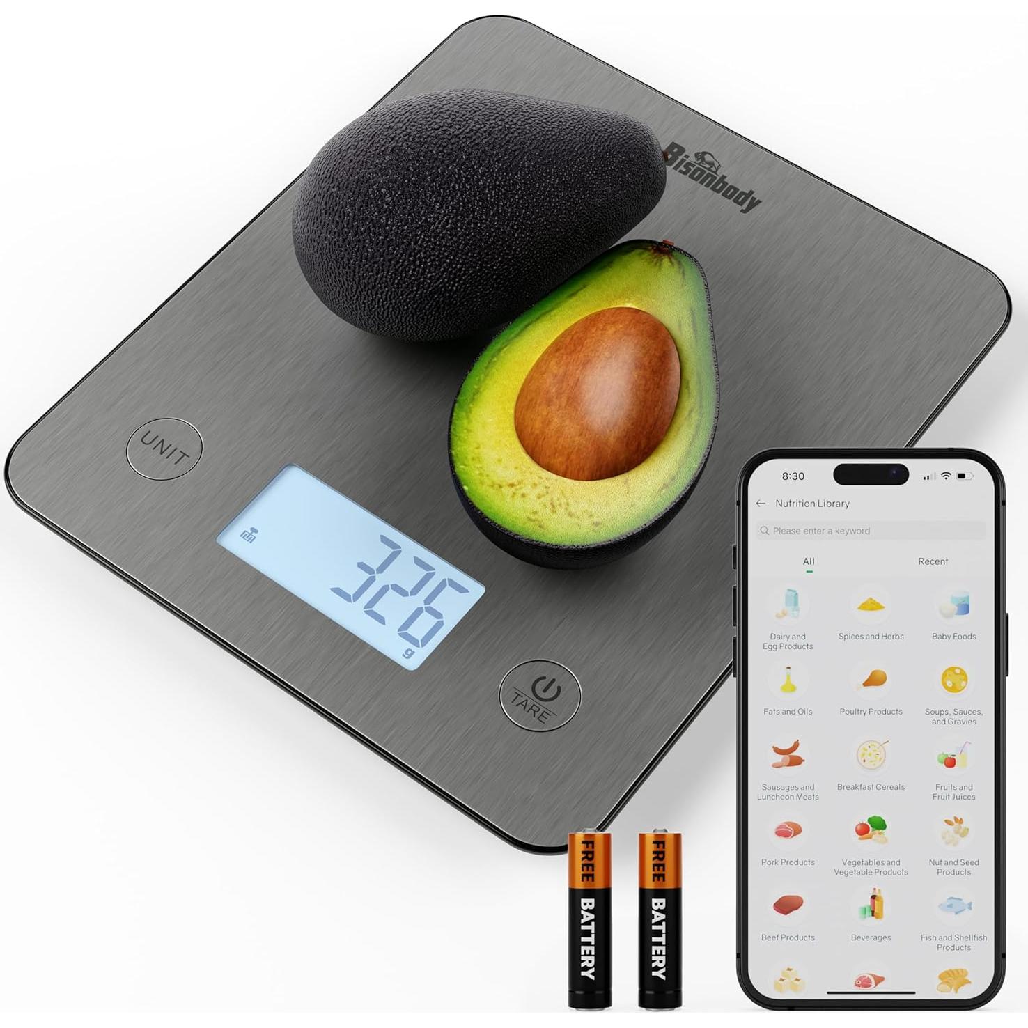 Báscula de Cocina Digital Inteligente Bisonbody 5kg con App