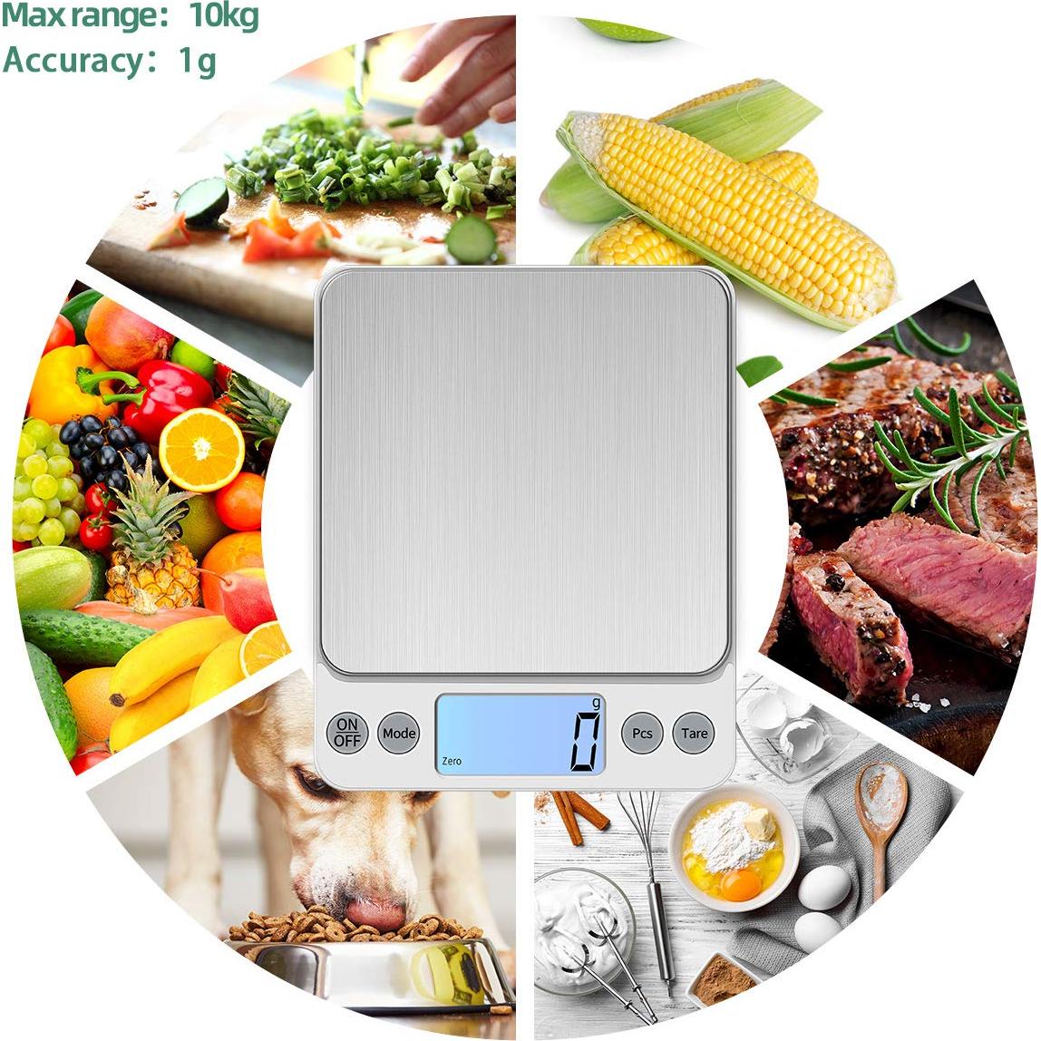 Báscula Digital de Cocina KUBEI 10kg/1g Pantalla LCD