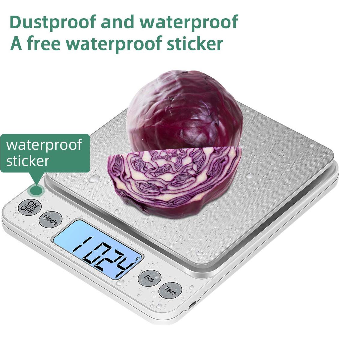 Báscula Digital de Cocina KUBEI 10kg/1g Pantalla LCD