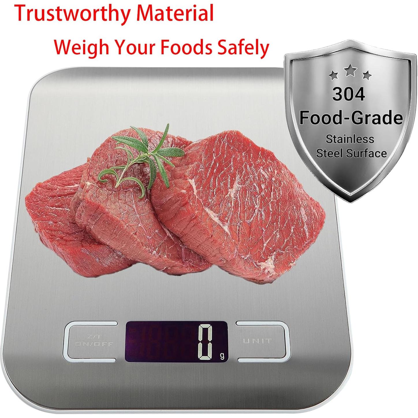 Báscula de Cocina Digital 5kg Acero Inoxidable LCD - Operational Shy