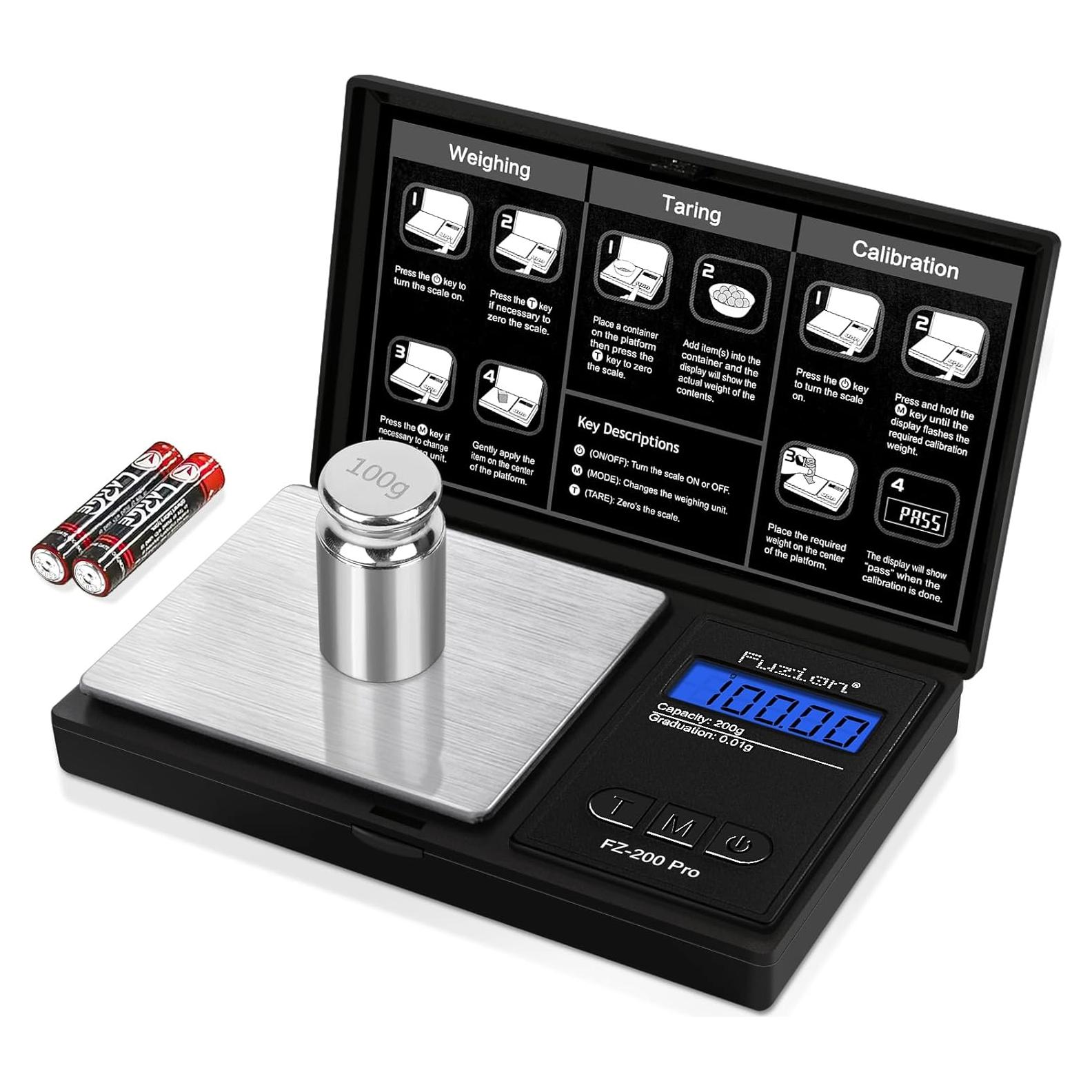 Báscula Digital de Precisión Fuzion 200g con Calibración