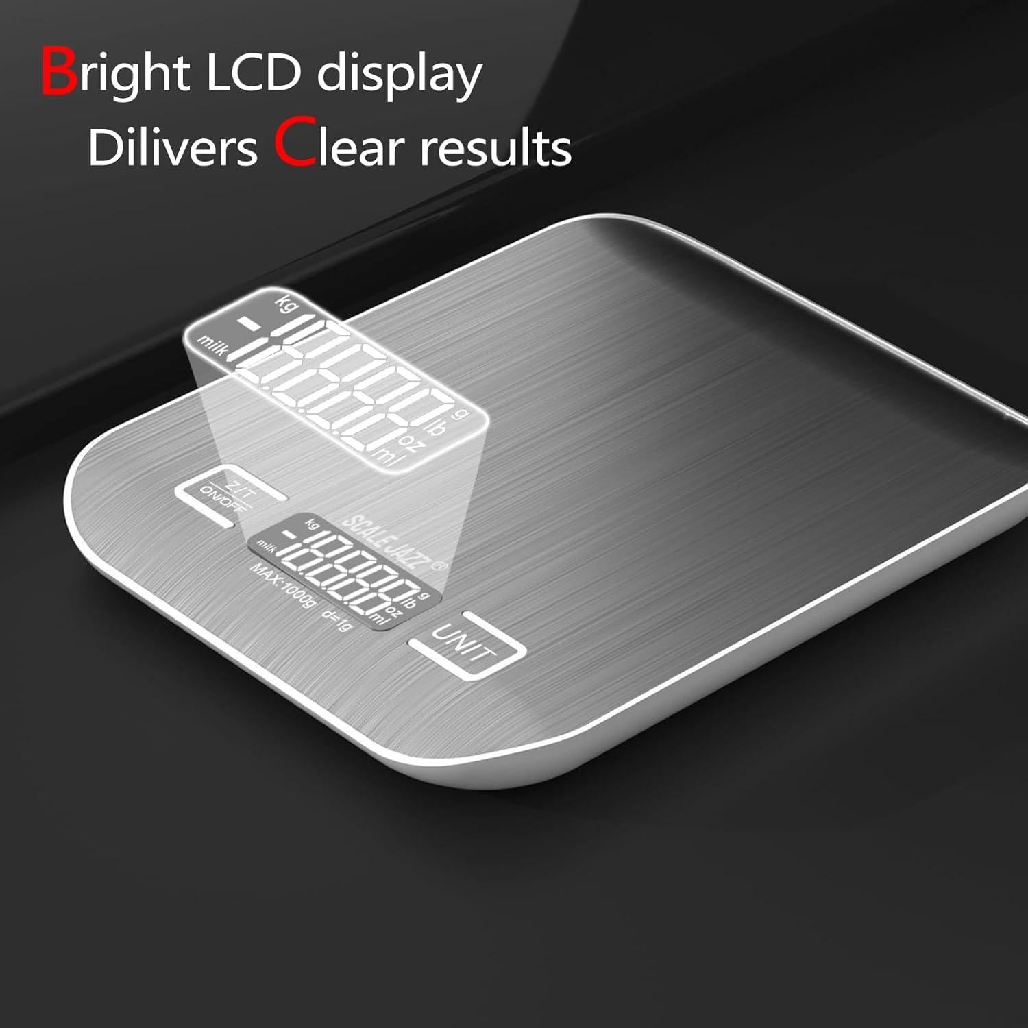 Balanza Digital de Cocina GANLIN GL-2012 10kg Acero Inoxidable