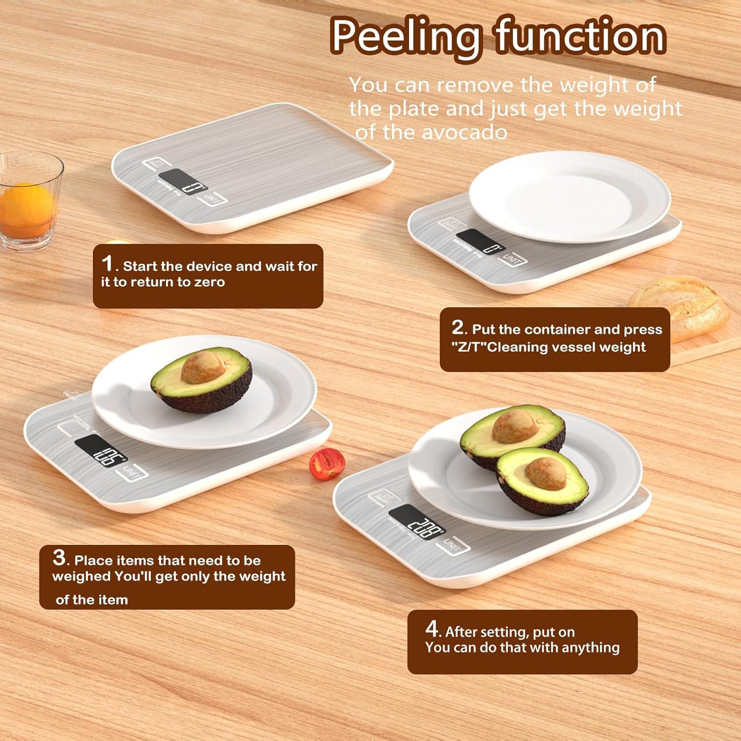 Balanza Digital de Cocina GANLIN GL-2012 10kg Acero Inoxidable