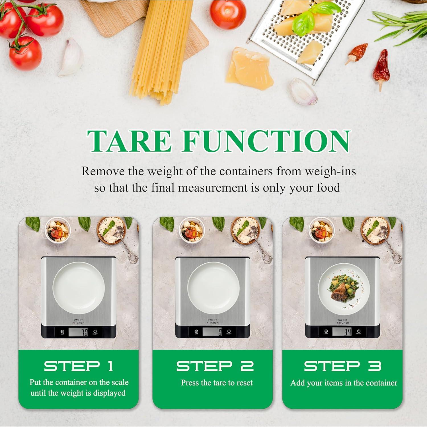 Báscula de Alimentos Inteligente SWEET KITCHEN 5kg Bluetooth