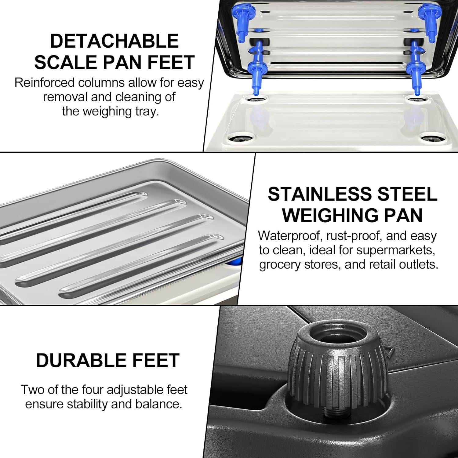 Balanza Digital Comercial YIFOR 40kg Acero Inoxidable LCD