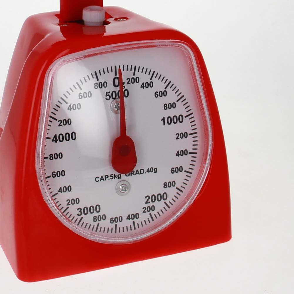 Báscula de Cocina Mecánica Utoolmart 5000g Rojo - Precisión 5g