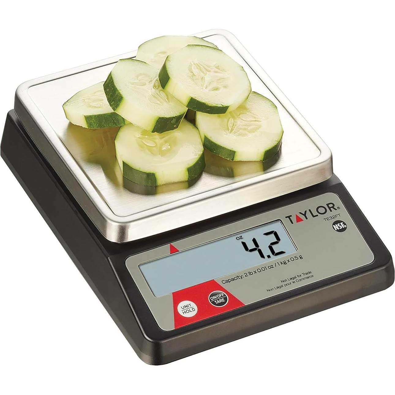 Báscula Digital Compacta Taylor TE32FT 0.91KG Acero Inoxidable