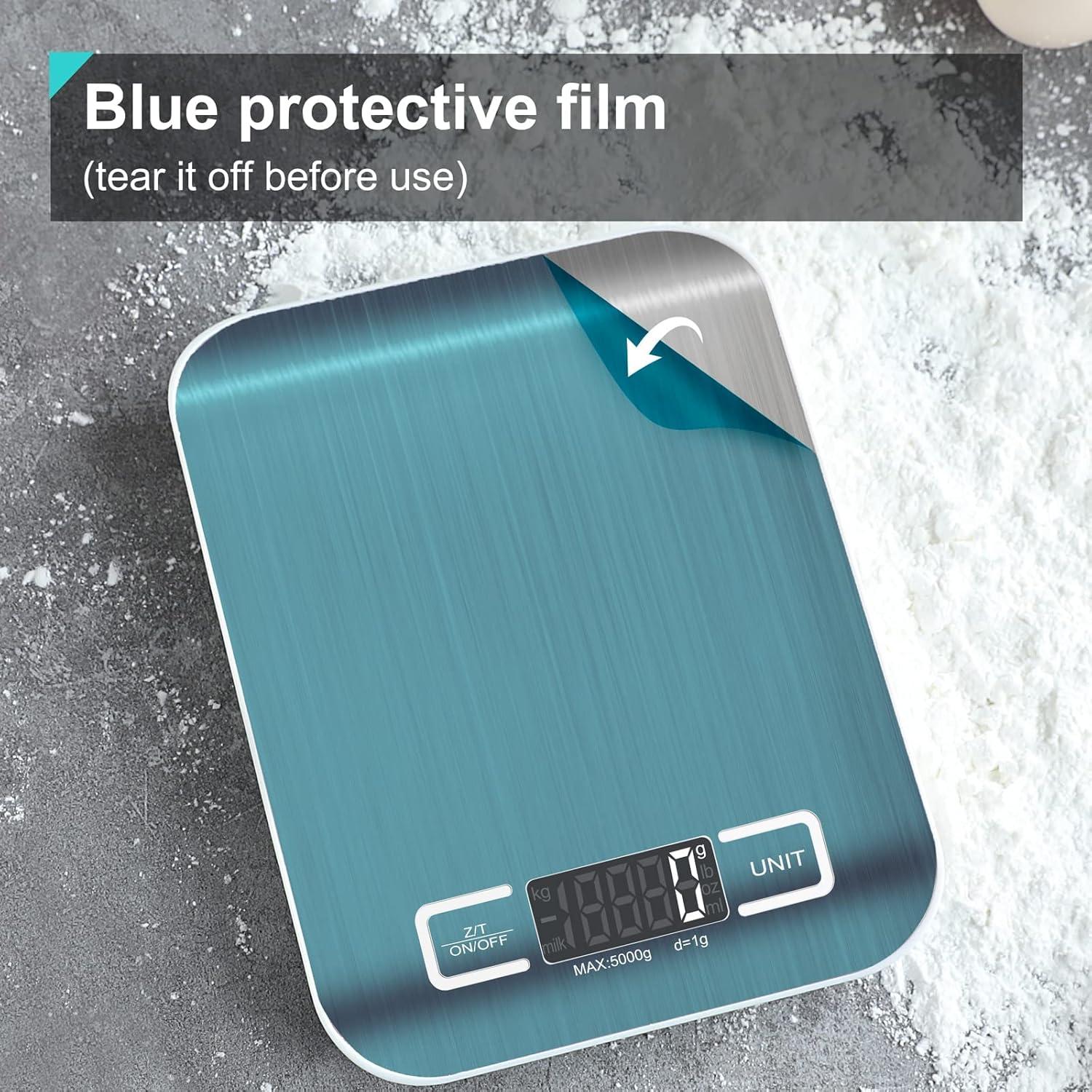 Báscula de Cocina Digital DOMINI K1H 5kg Acero Inoxidable Blanca