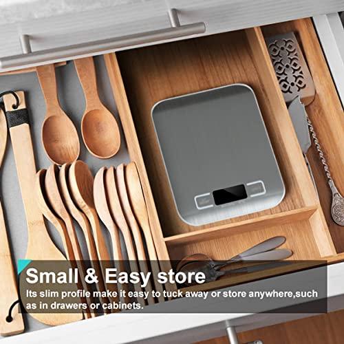 Báscula de Cocina Digital DOMINI K1H 5kg Acero Inoxidable Blanca