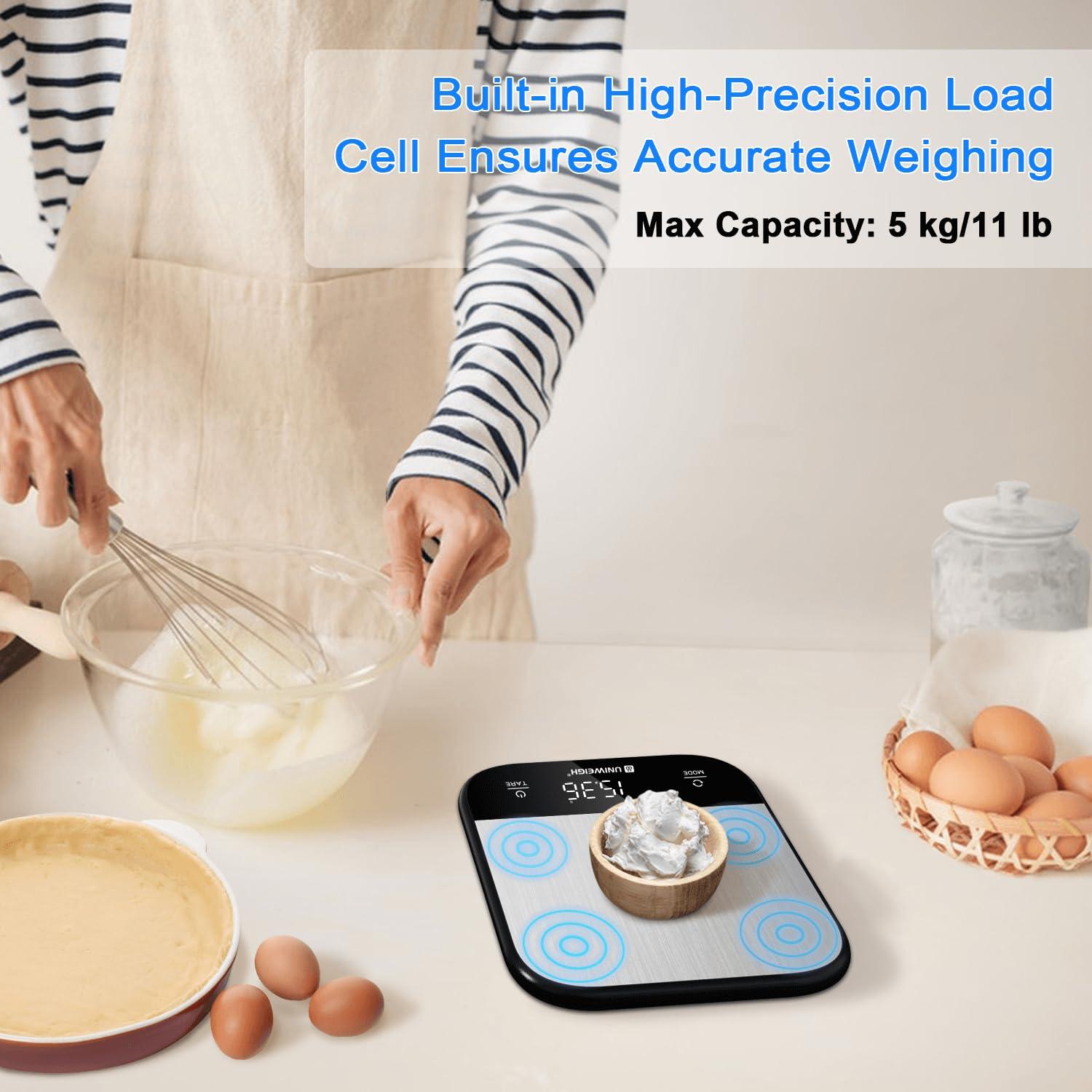 Báscula de Cocina Digital UNIWEIGH 4.99kg Acero Inoxidable