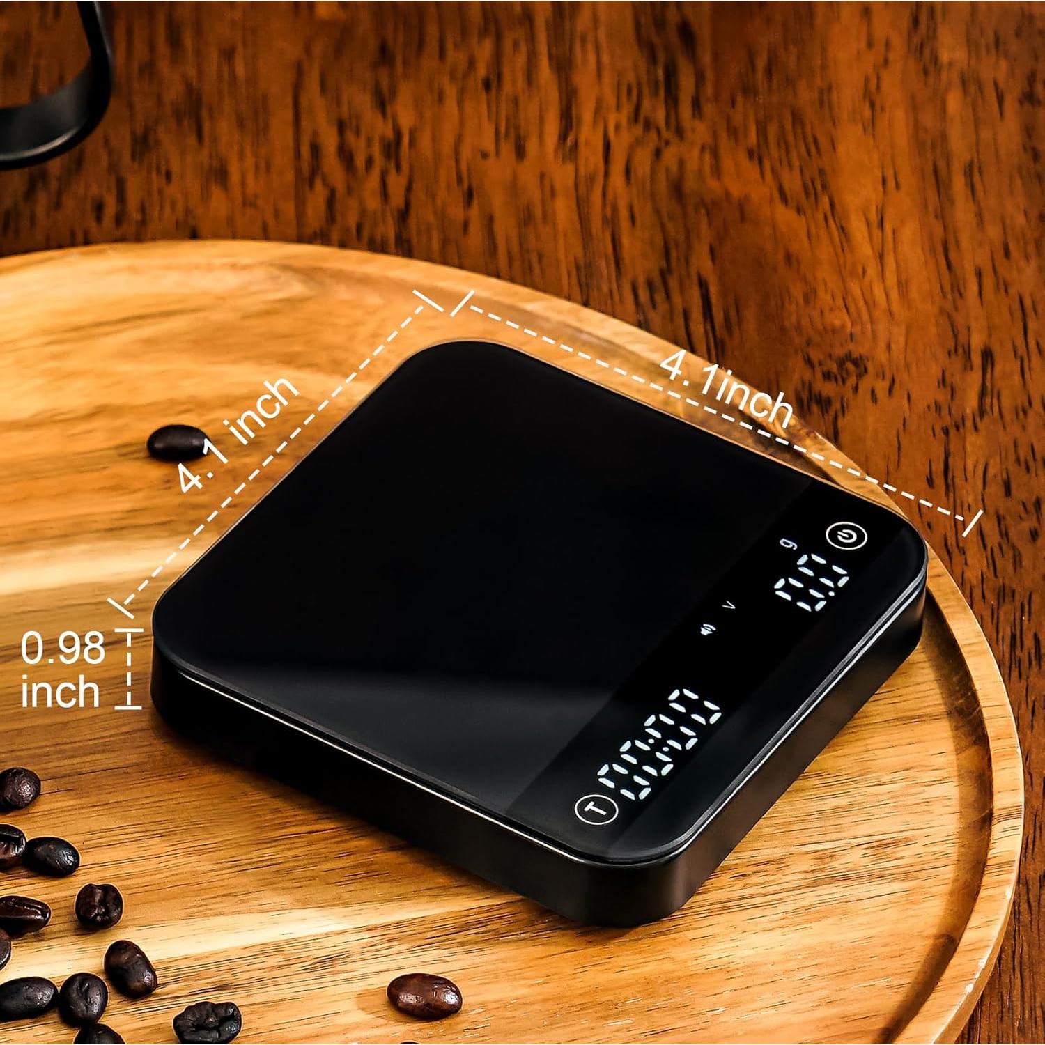 Balanza de Café KitchenTour K112 con Temporizador 0.1g/2000g