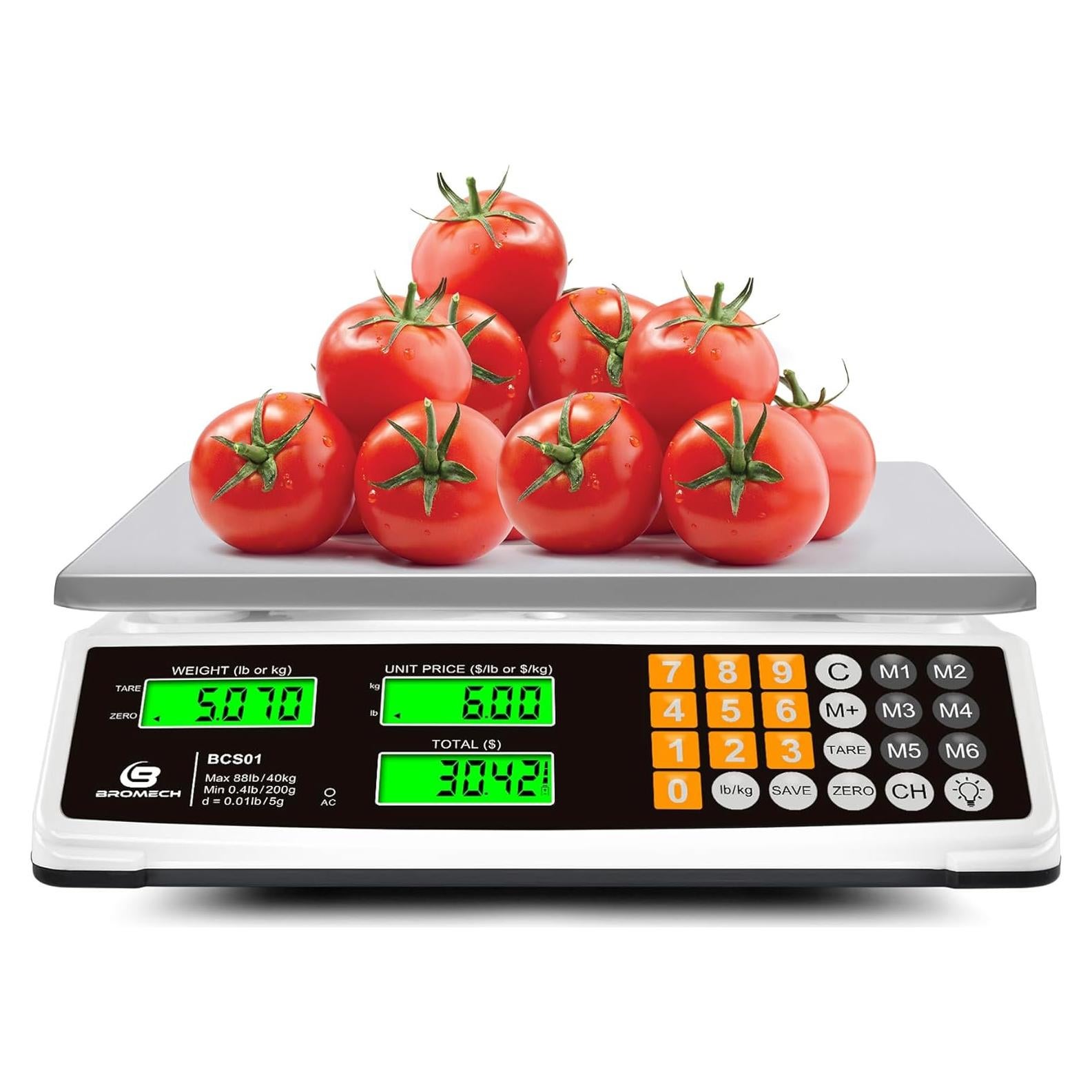 Balanza Comercial BROMECH 40kg LCD Retroiluminada Verde