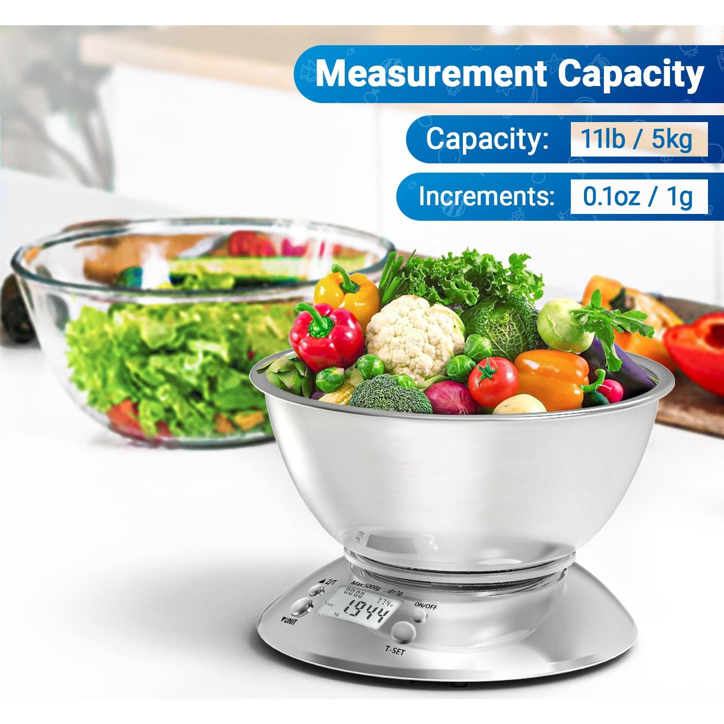 Báscula de Cocina Digital GRAM PRES GP7-5000 5kg Acero Inoxidable