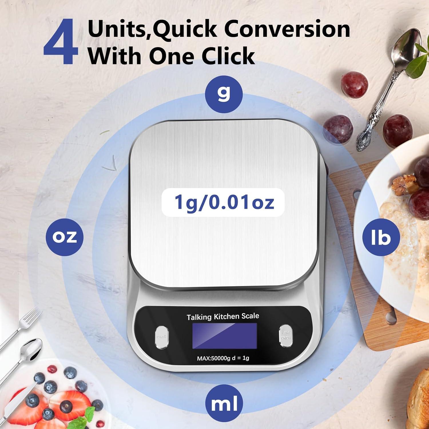 Báscula de Cocina Hablante Awaiymi 5kg Acero Inoxidable