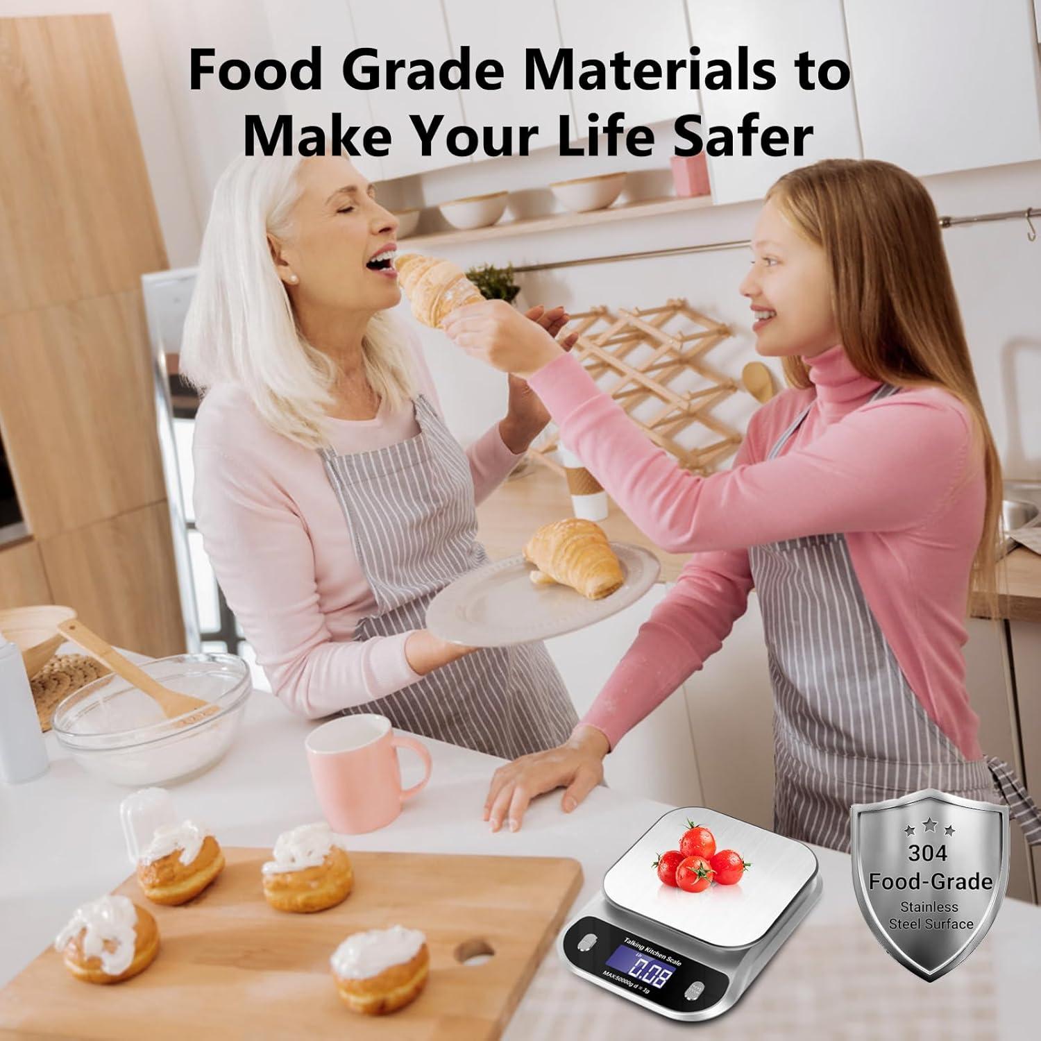 Báscula de Cocina Hablante Awaiymi 5kg Acero Inoxidable