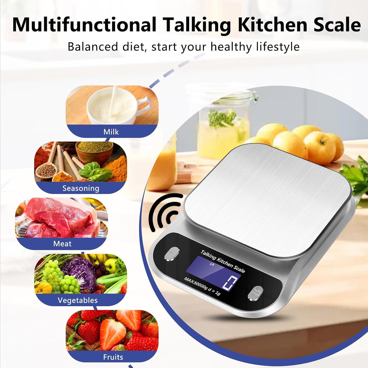 Báscula de Cocina Hablante Awaiymi 5kg Acero Inoxidable