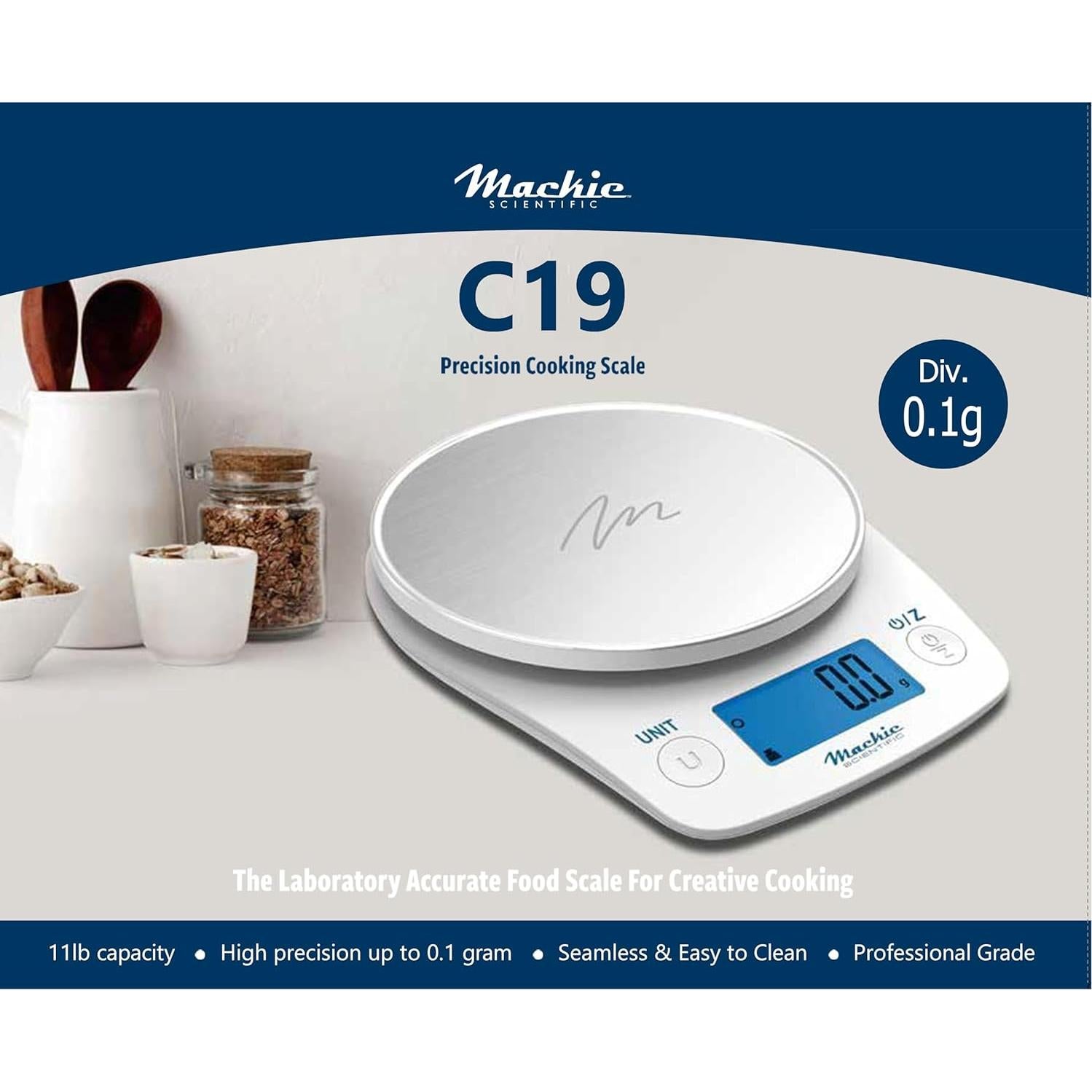 Escala de Cocina NutraTrack C19 - 5.44 kg - Vidrio Templado