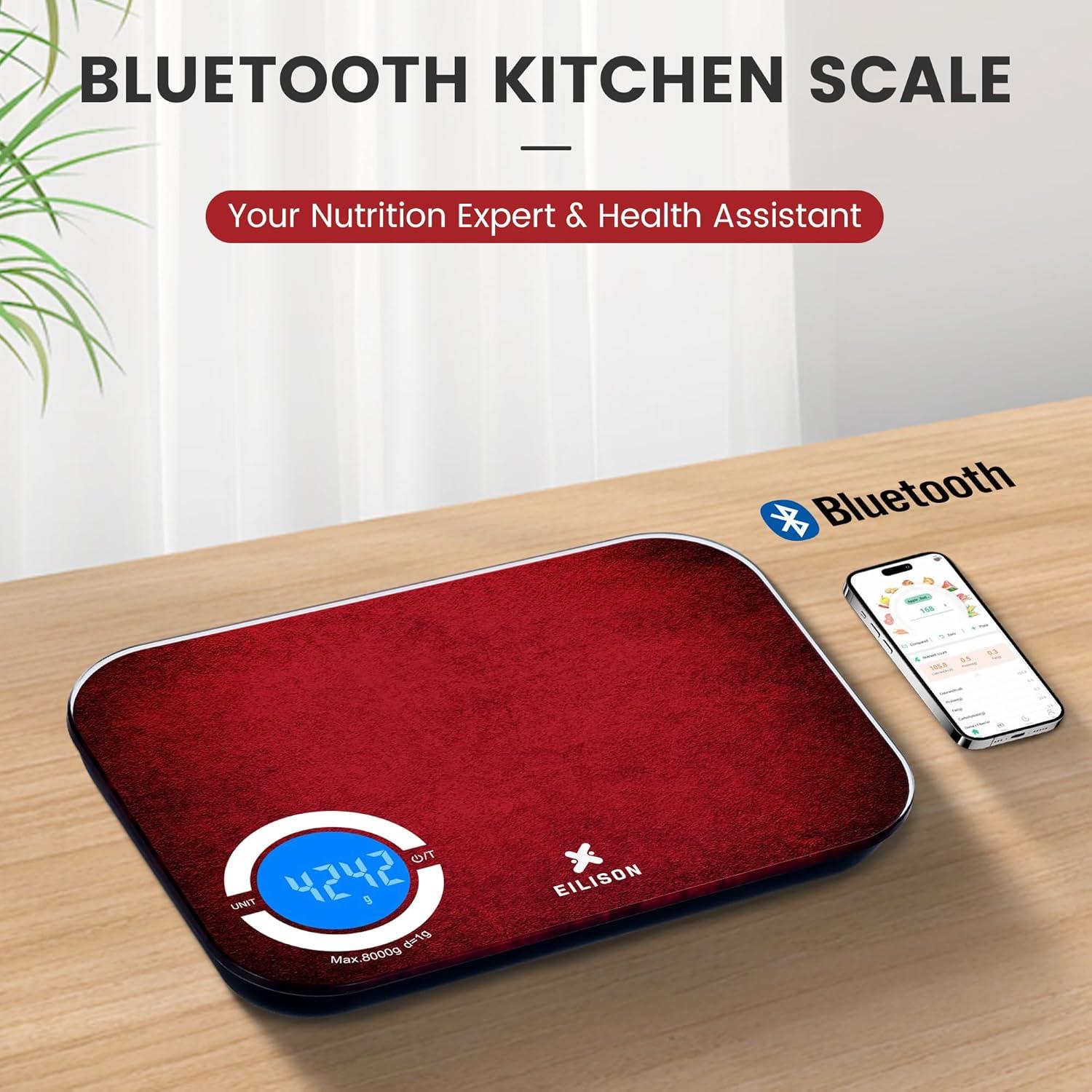 Balanza Digital de Cocina EILISON EWS-10 con Bluetooth 8kg