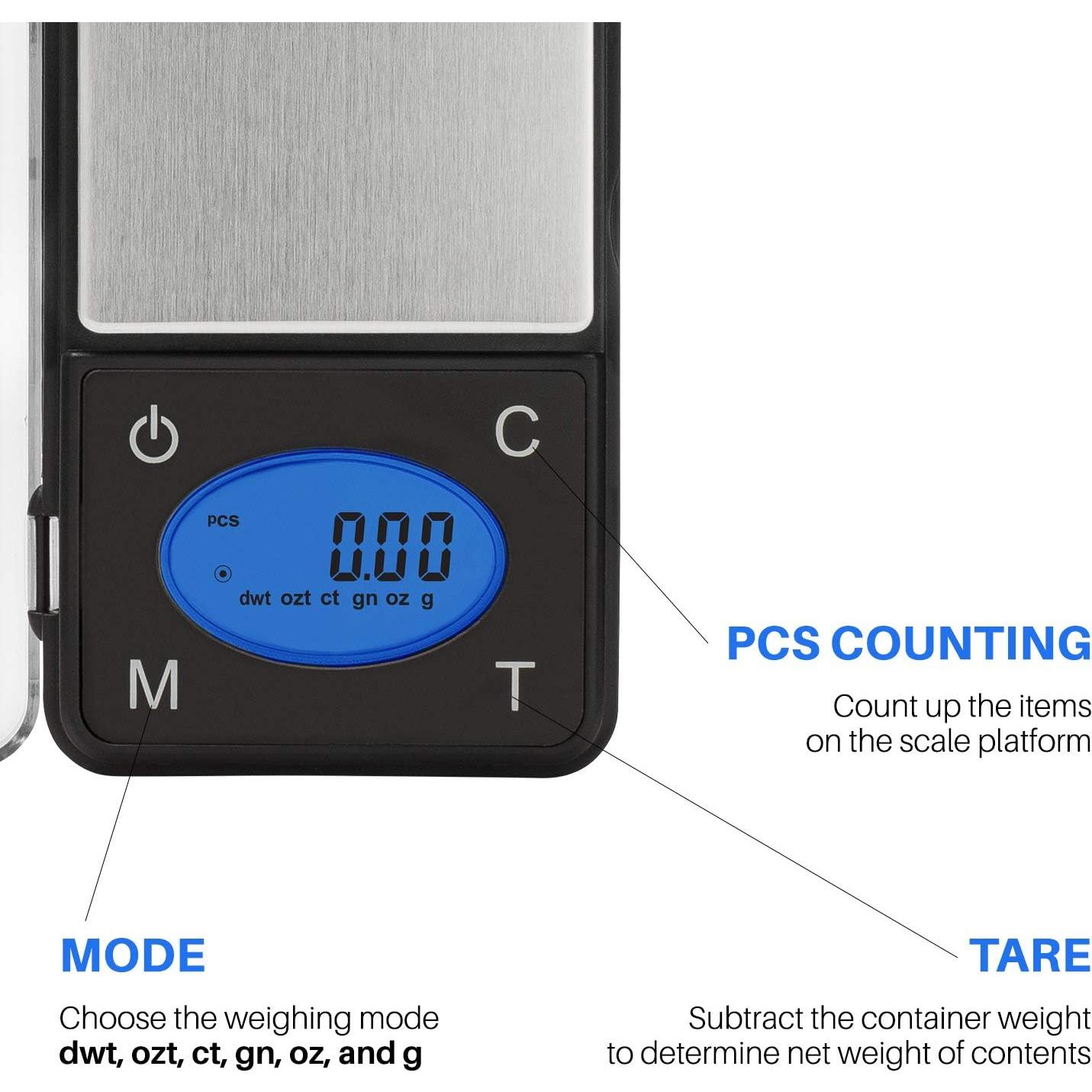 Báscula Digital de Bolsillo Smart Weigh ZIP600 600g 0.1g