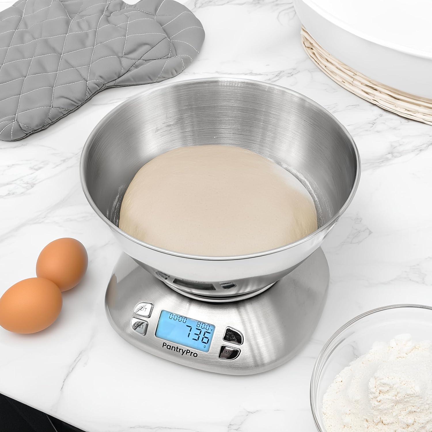 Báscula Digital de Cocina PantryPro Acero Inoxidable 5.5kg