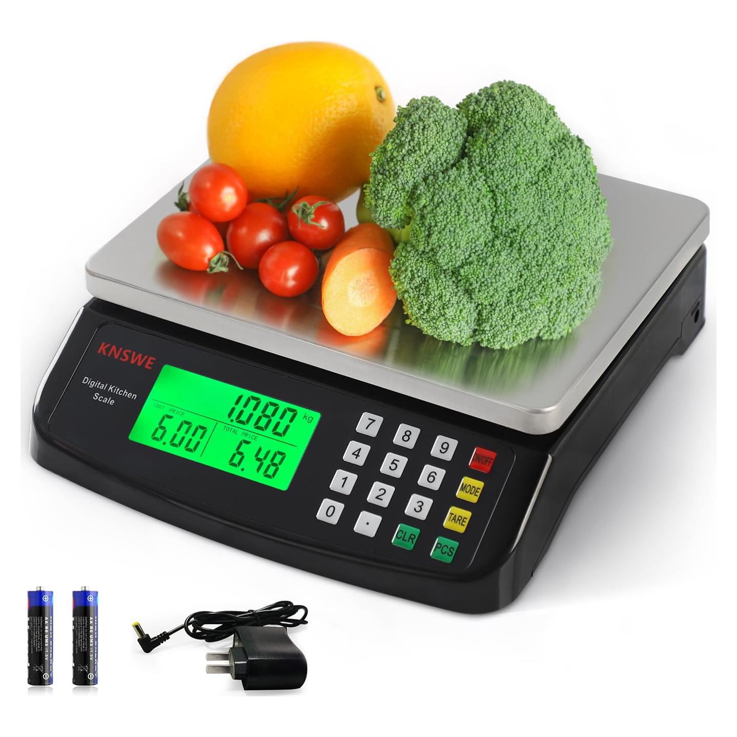 Escala de Cocina Digital KNSWE 40KG Acero Inoxidable Negra