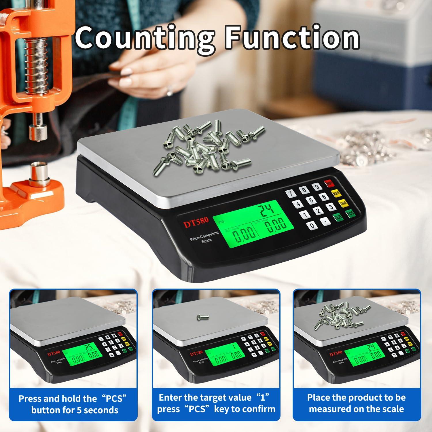 Escala de Cocina Digital KNSWE 40KG Acero Inoxidable Negra